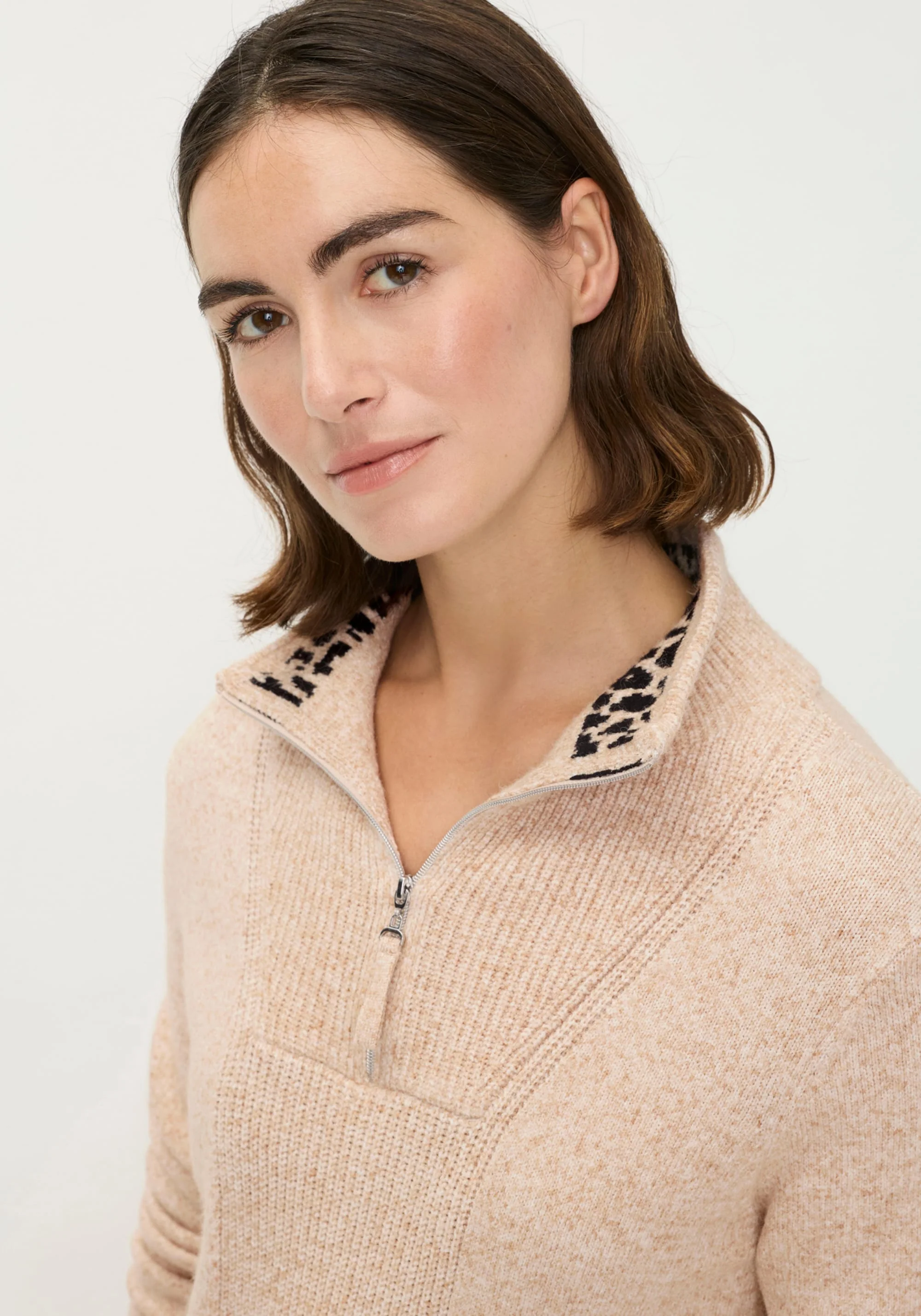1/4 Zip Mock Neck Sweater - Image 2