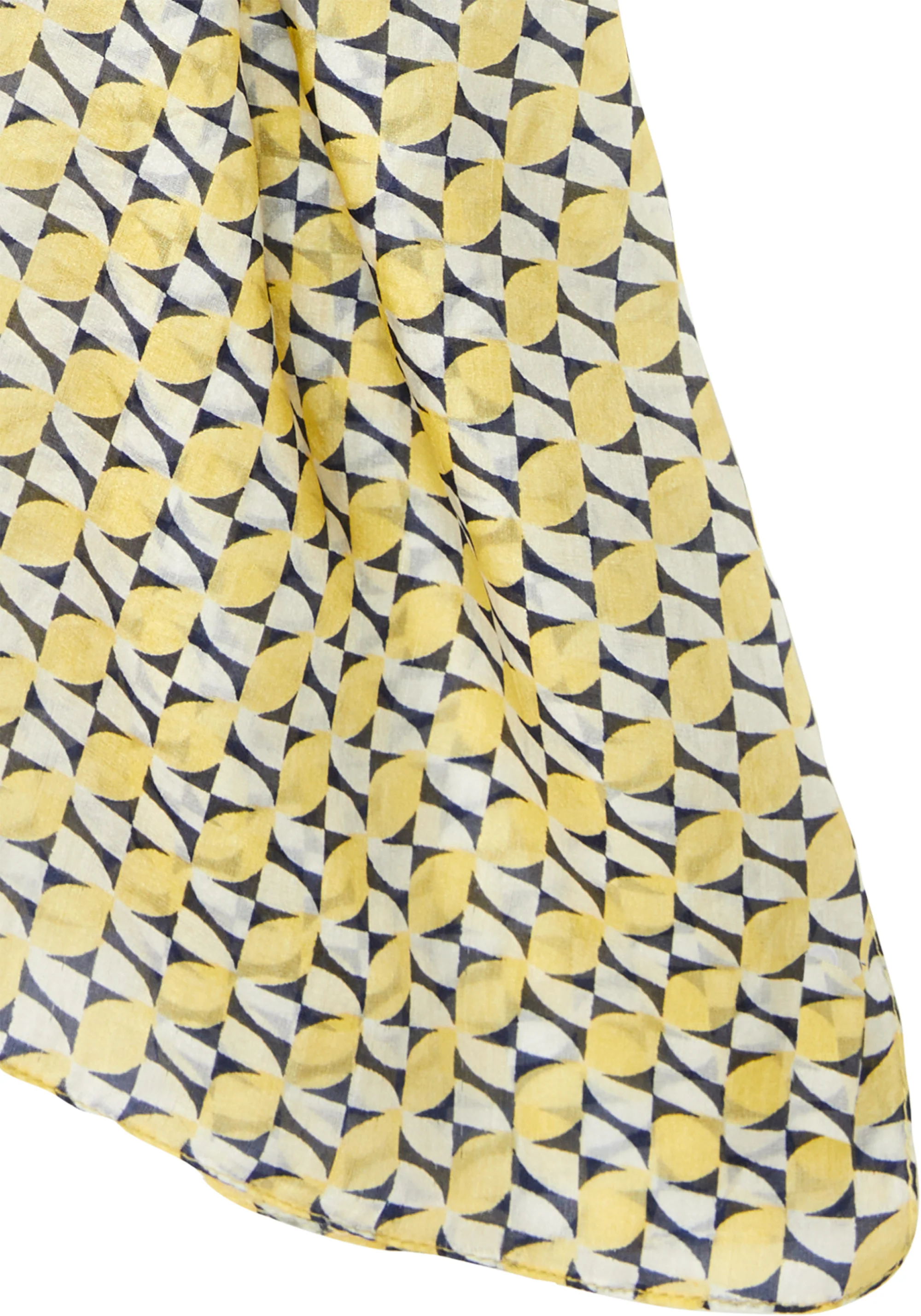 100% Silk Geo Print Scarf - Image 2