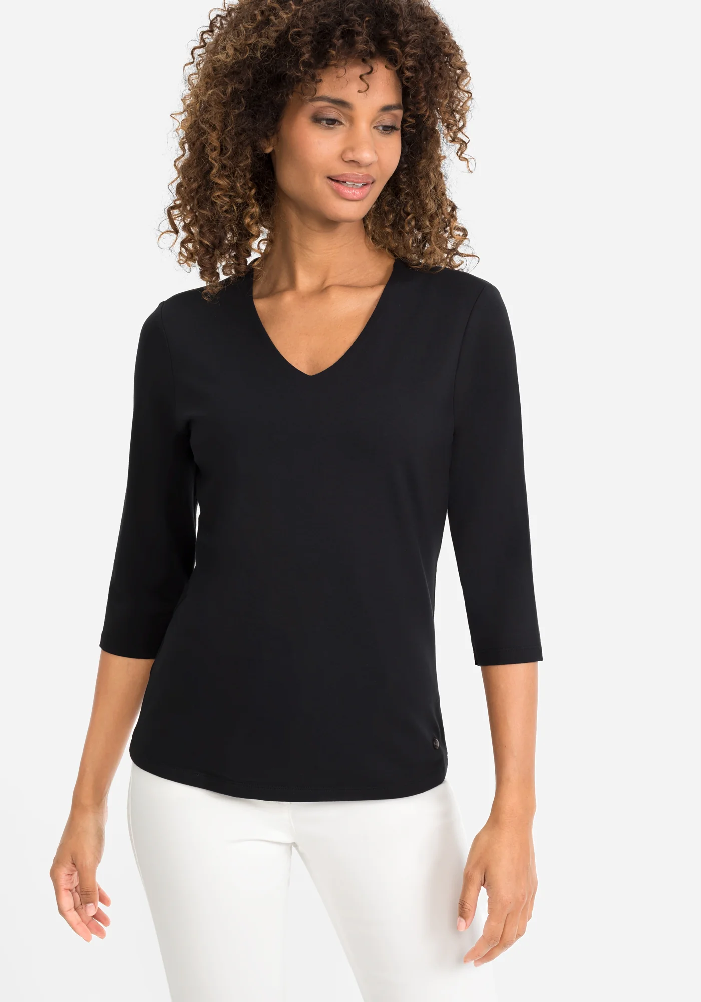3/4 Sleeve V-Neck T-Shirt - Image 11