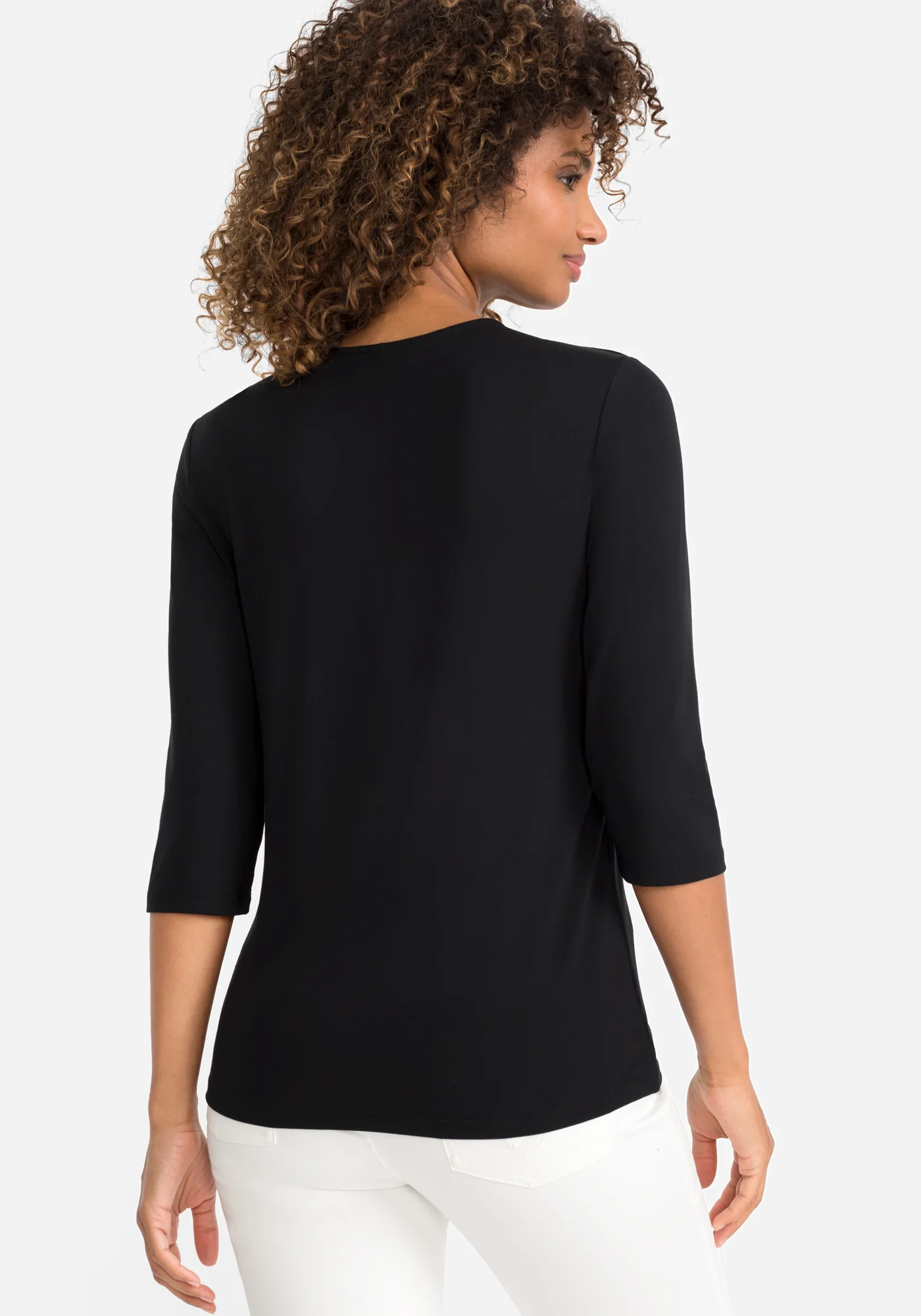 3/4 Sleeve V-Neck T-Shirt - Image 12