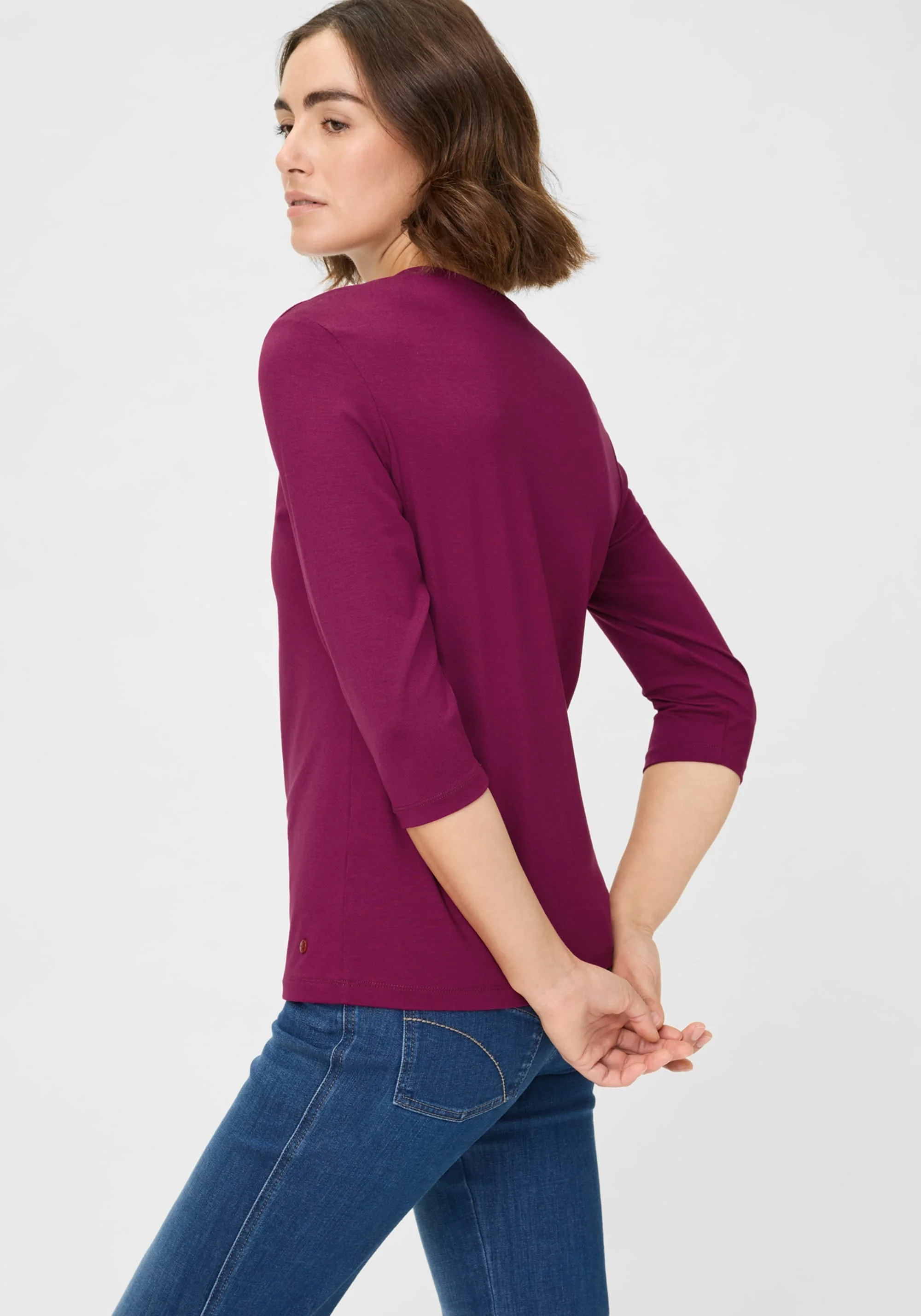 3/4 Sleeve V-Neck T-Shirt - Image 2