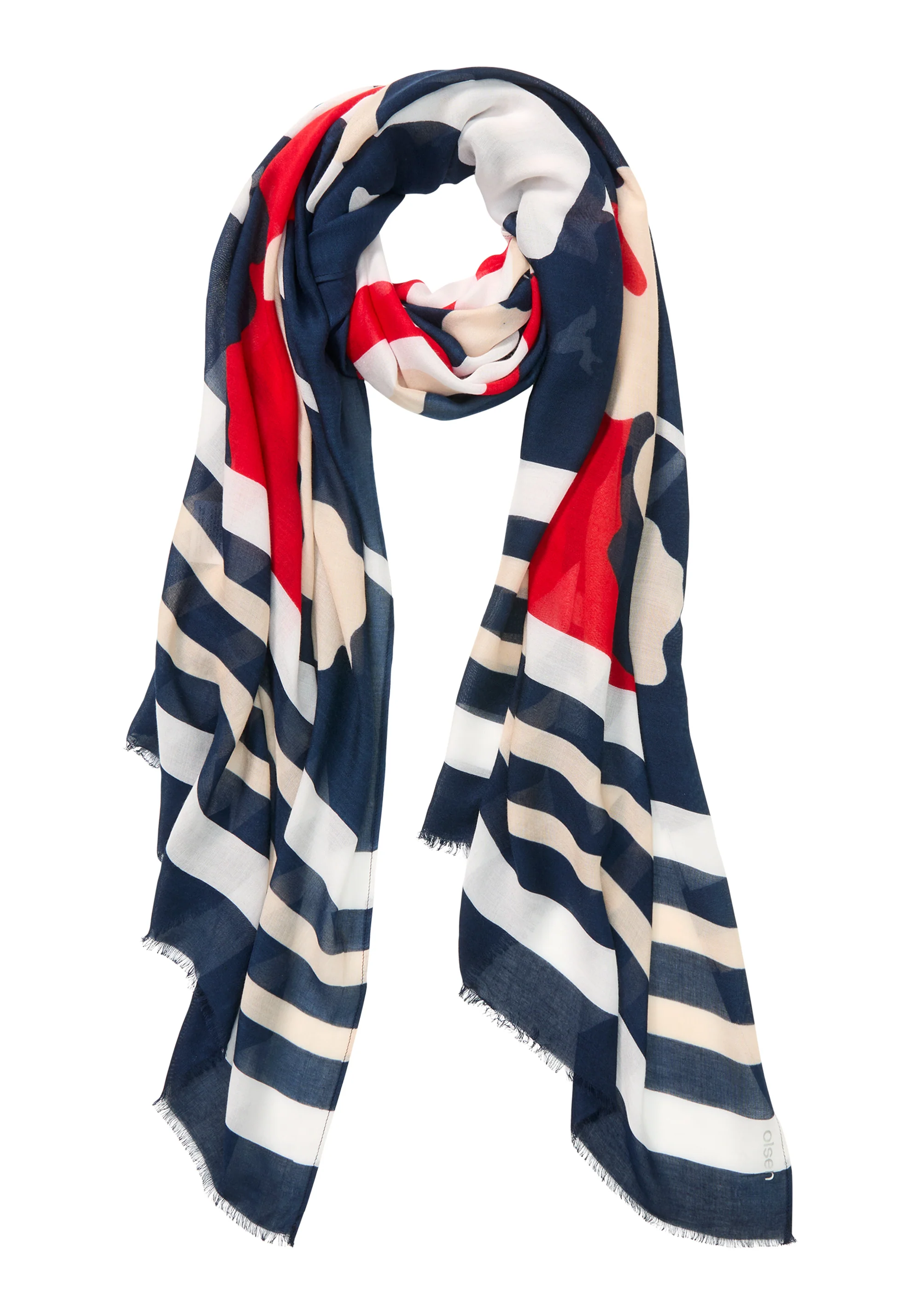 Abstract Camo & Stripe Scarf - Image 2