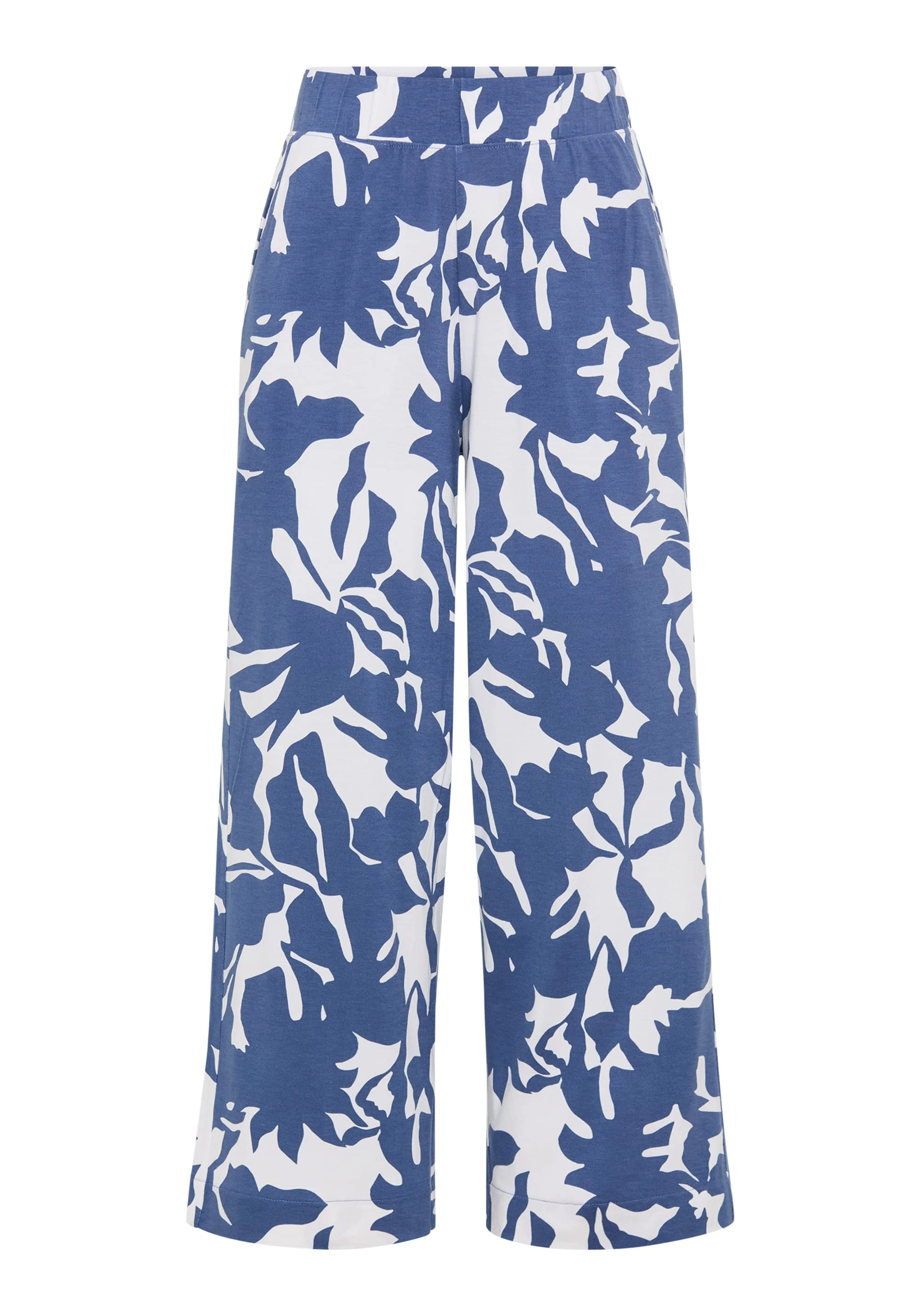 Abstract Floral Jersey Cropped Pant - Image 6