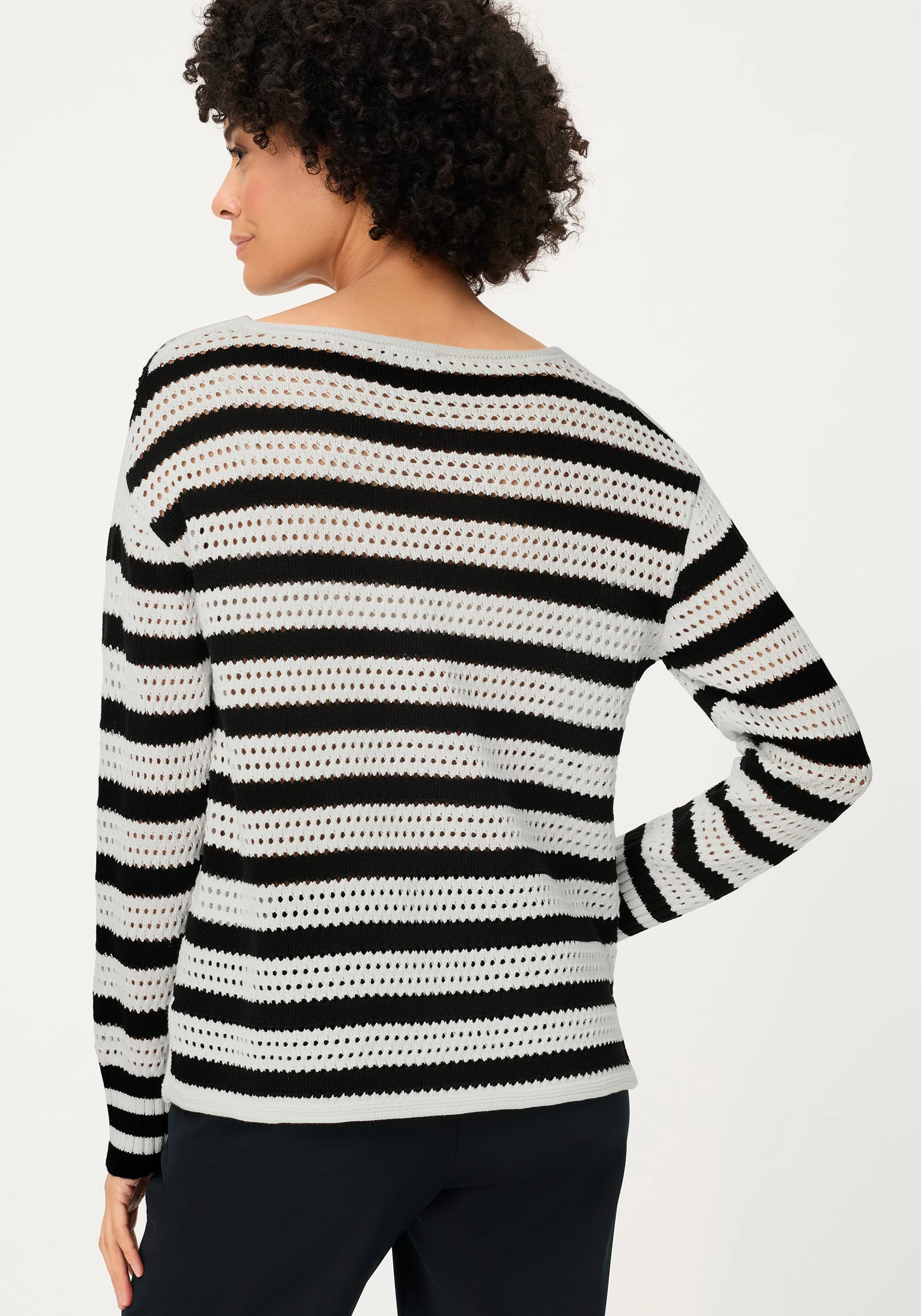 Abstract Open Knit Sweater - Image 2