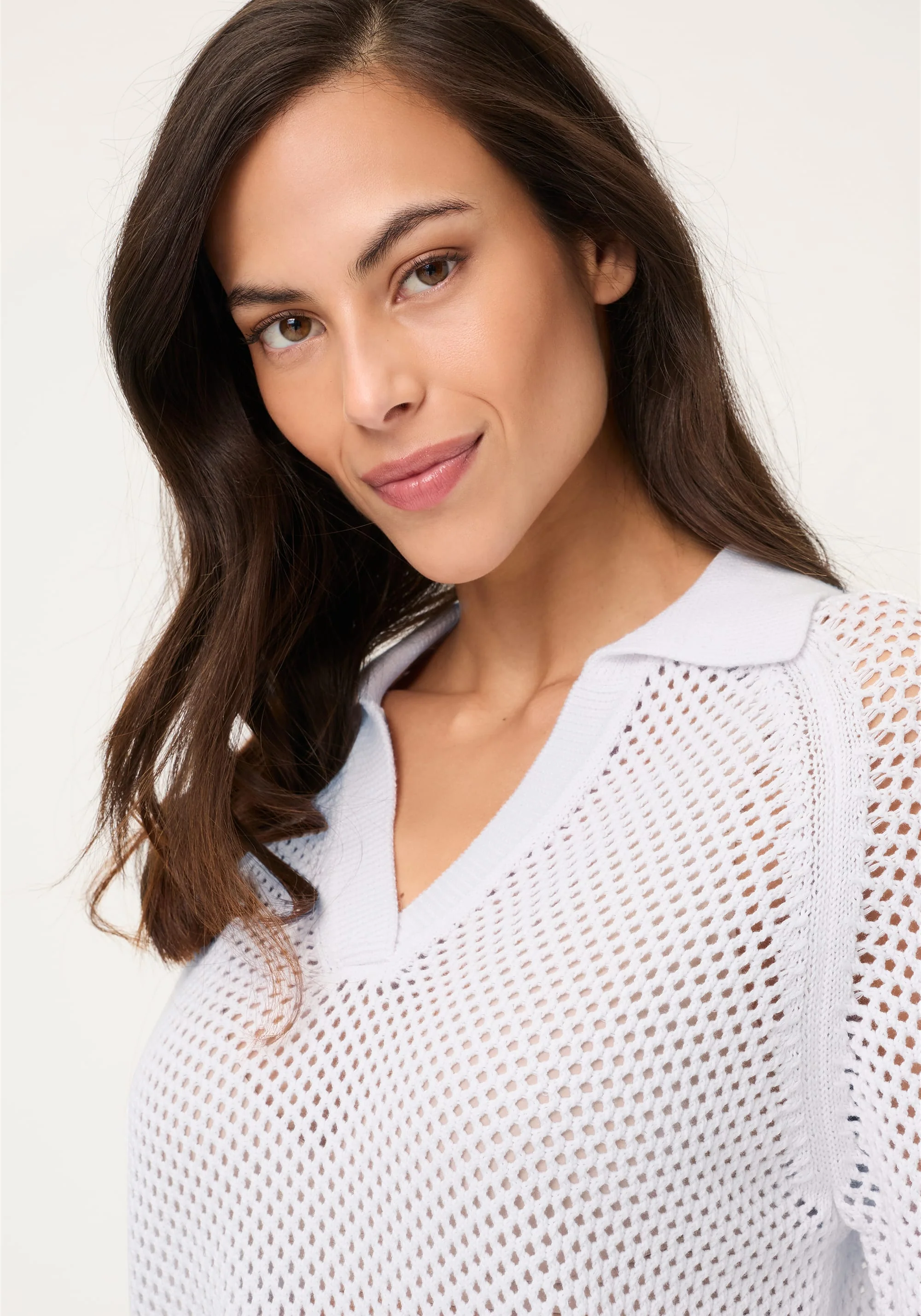 Ajour Knit Polo Sweater - Image 4