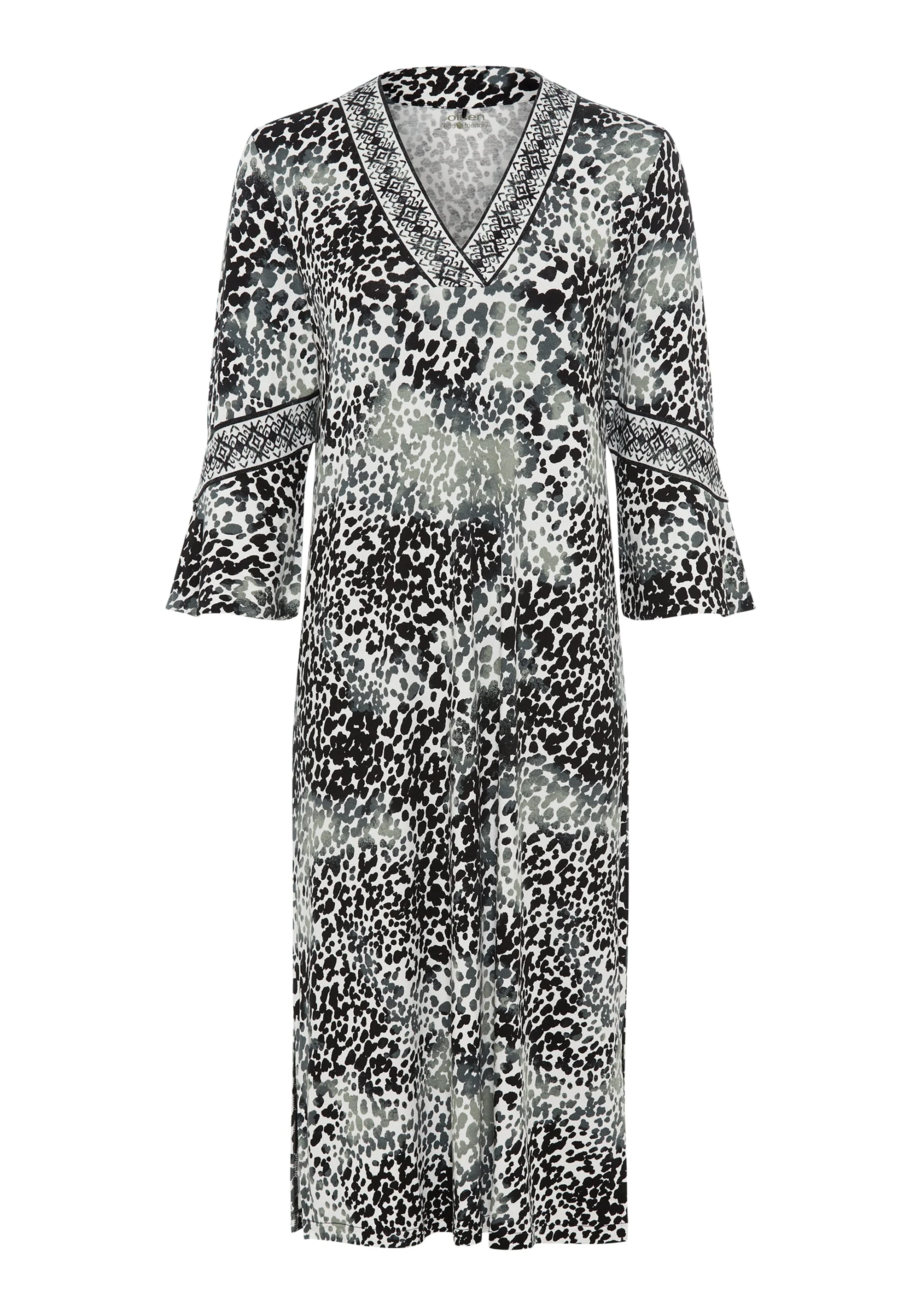 Animal Print Bell Sleeve Dress - Image 3