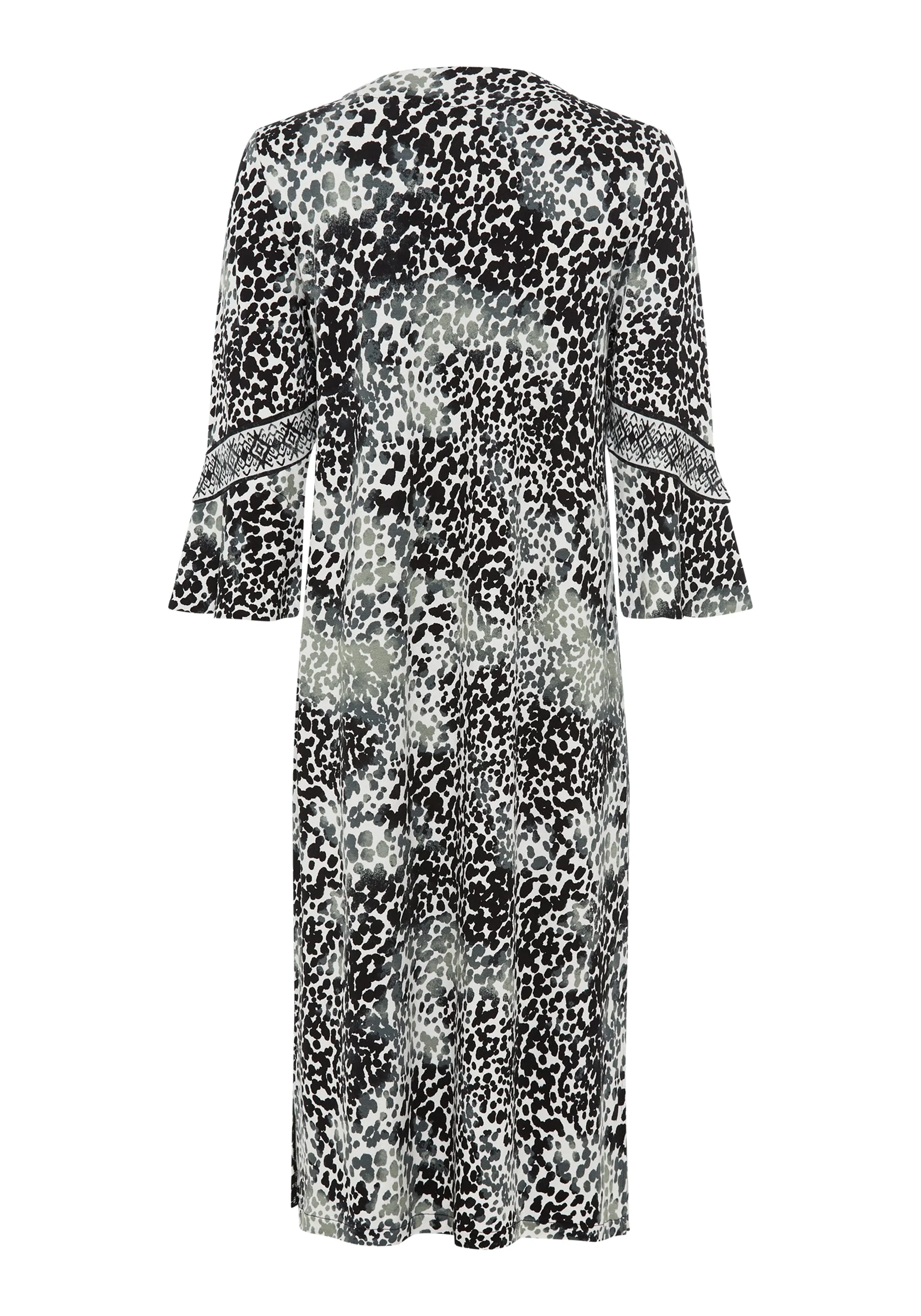 Animal Print Bell Sleeve Dress - Image 4