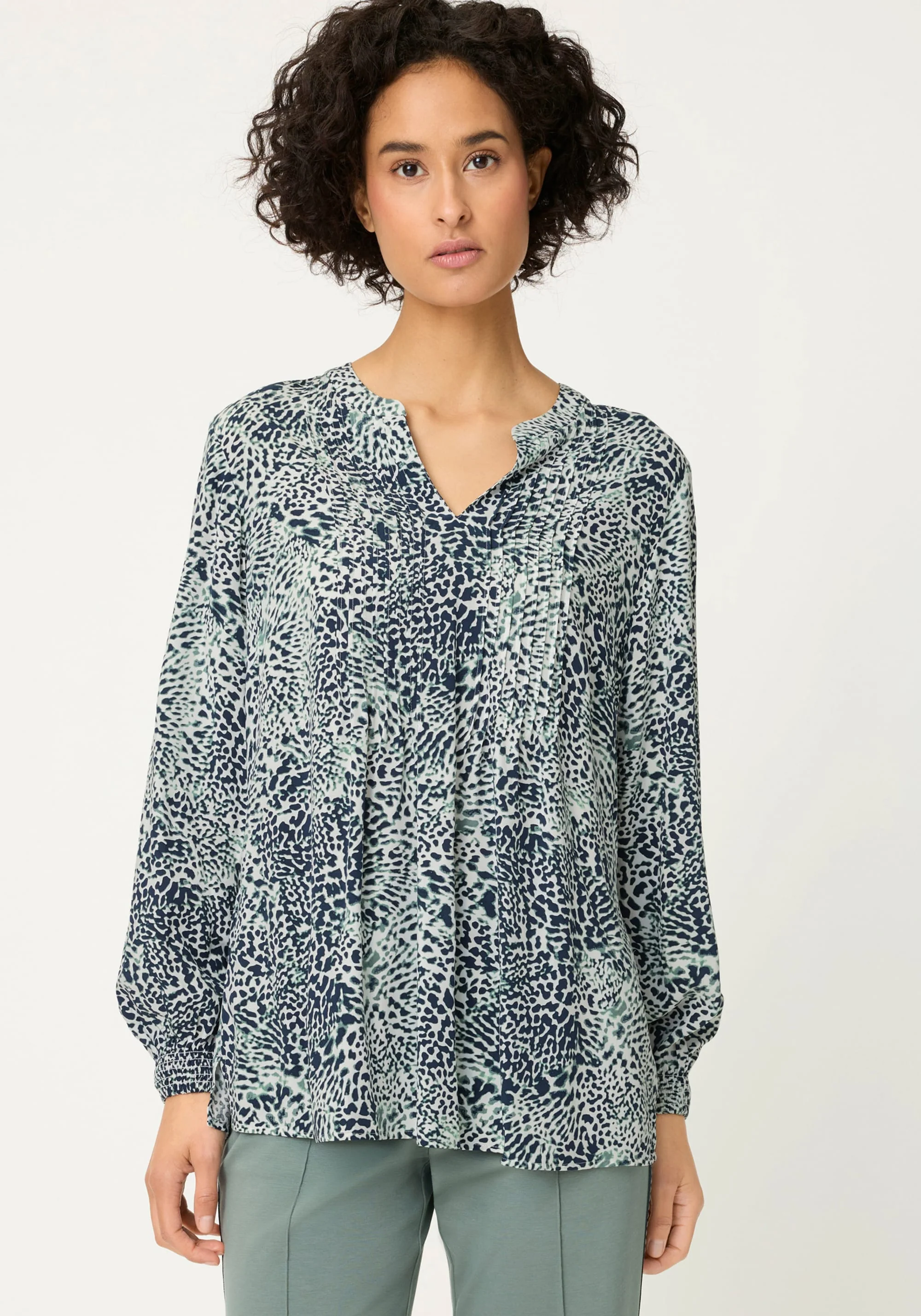 Animal Print Tunic Blouse - Image 3