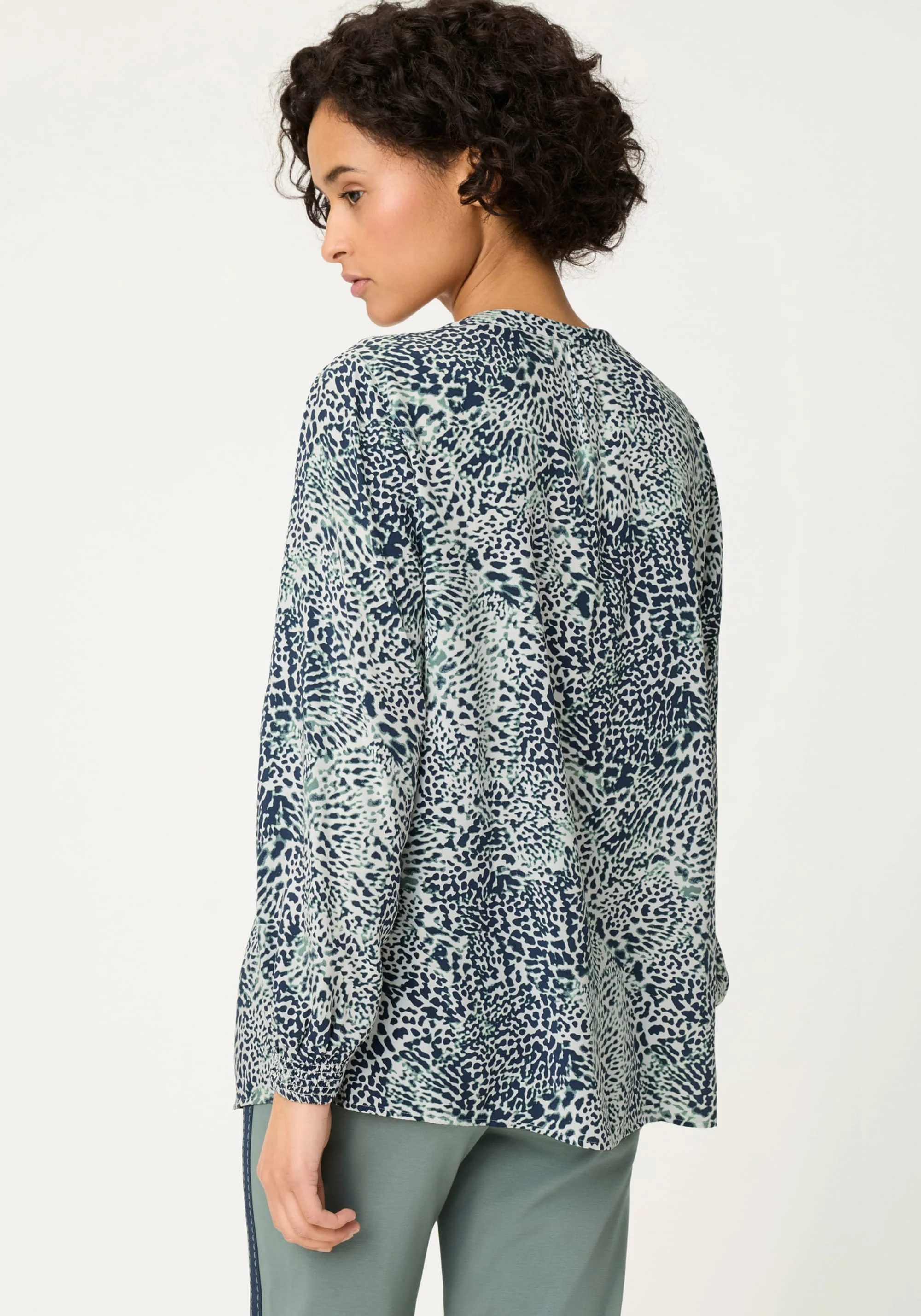 Animal Print Tunic Blouse - Image 4