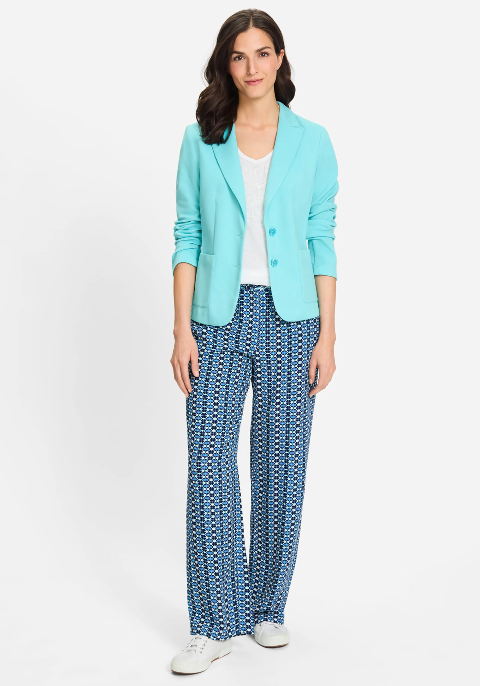 Anna Fit Ikat Print Pull-On Pant