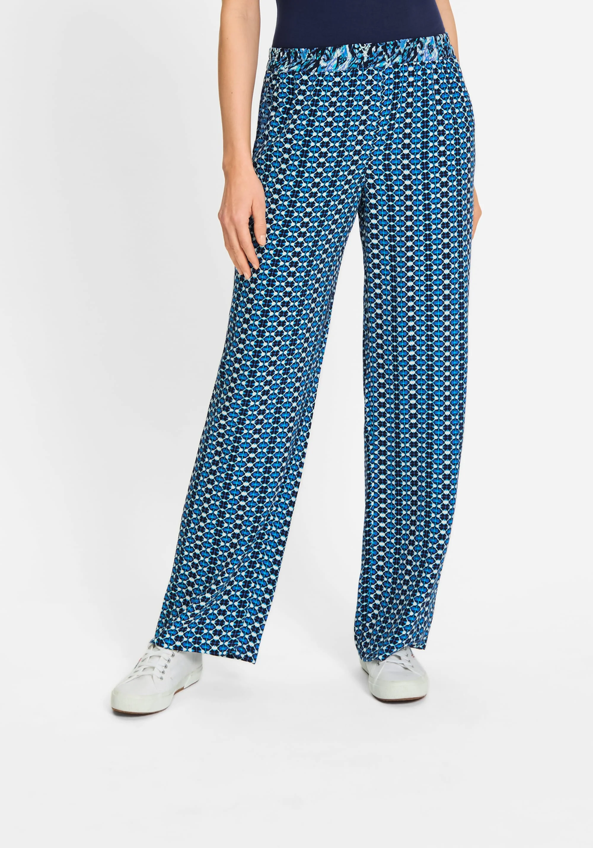 Anna Fit Ikat Print Pull-On Pant - Image 2