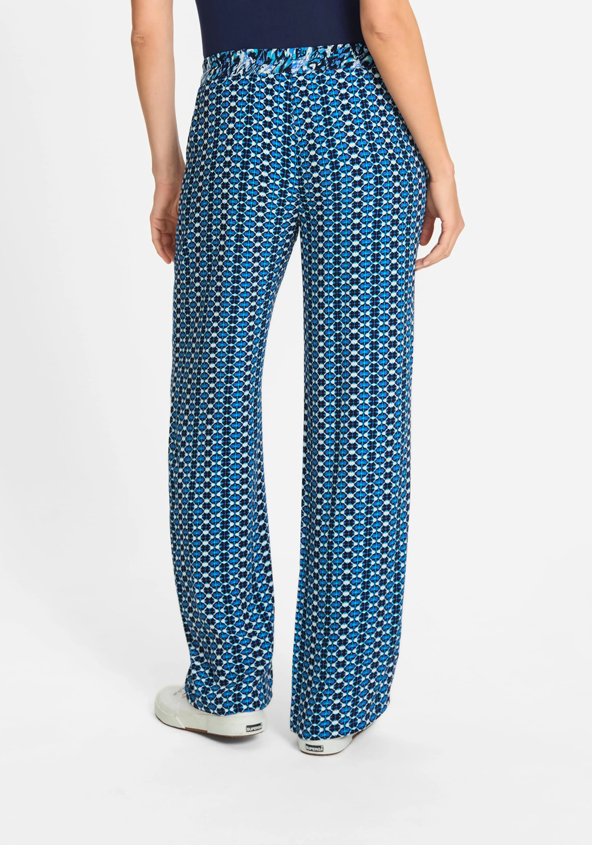 Anna Fit Ikat Print Pull-On Pant - Image 3