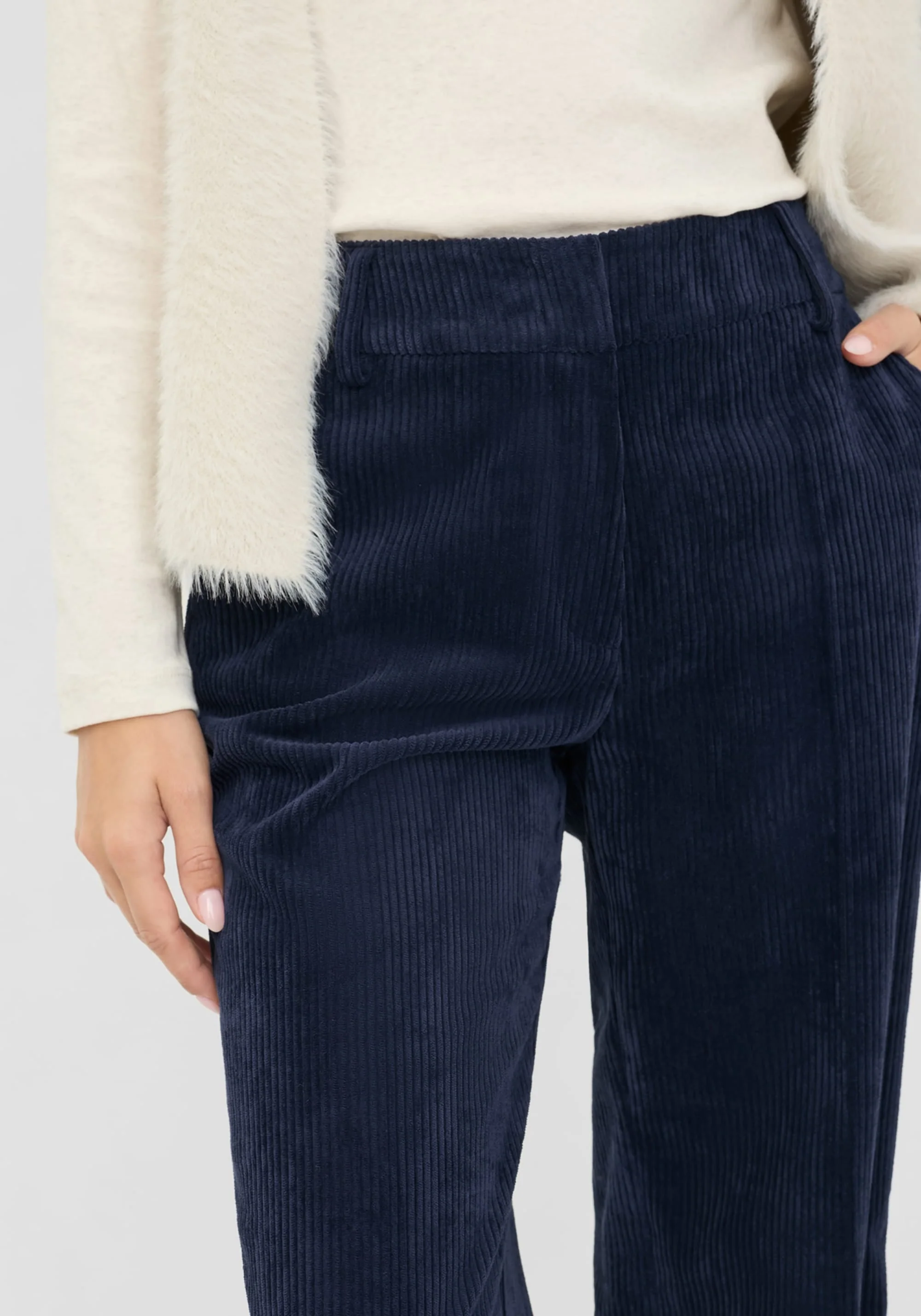 Anna Fit Wide Leg Cord Trouser - Image 5