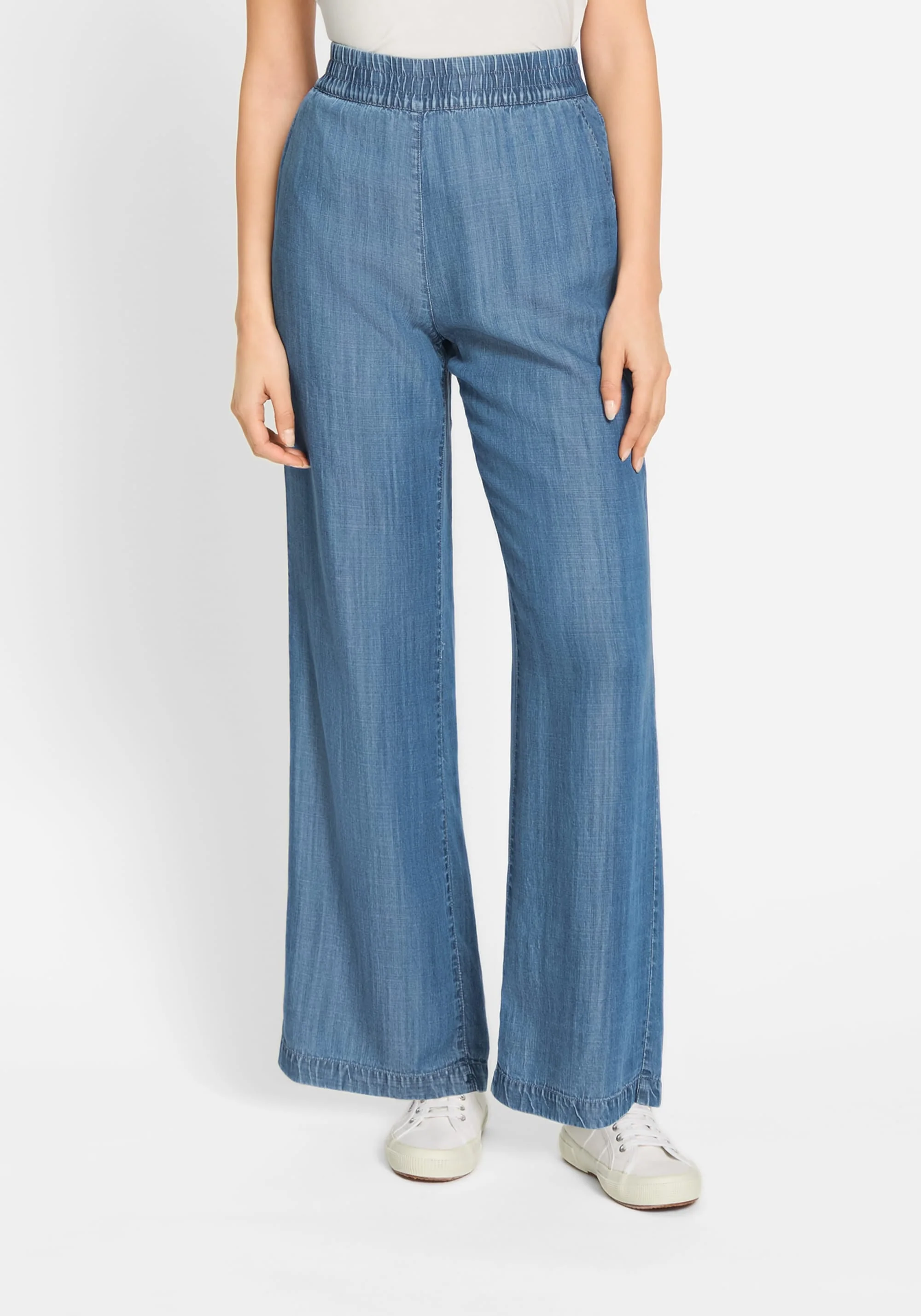 Anna Fit Wide Leg Denim Look Pant - Image 2