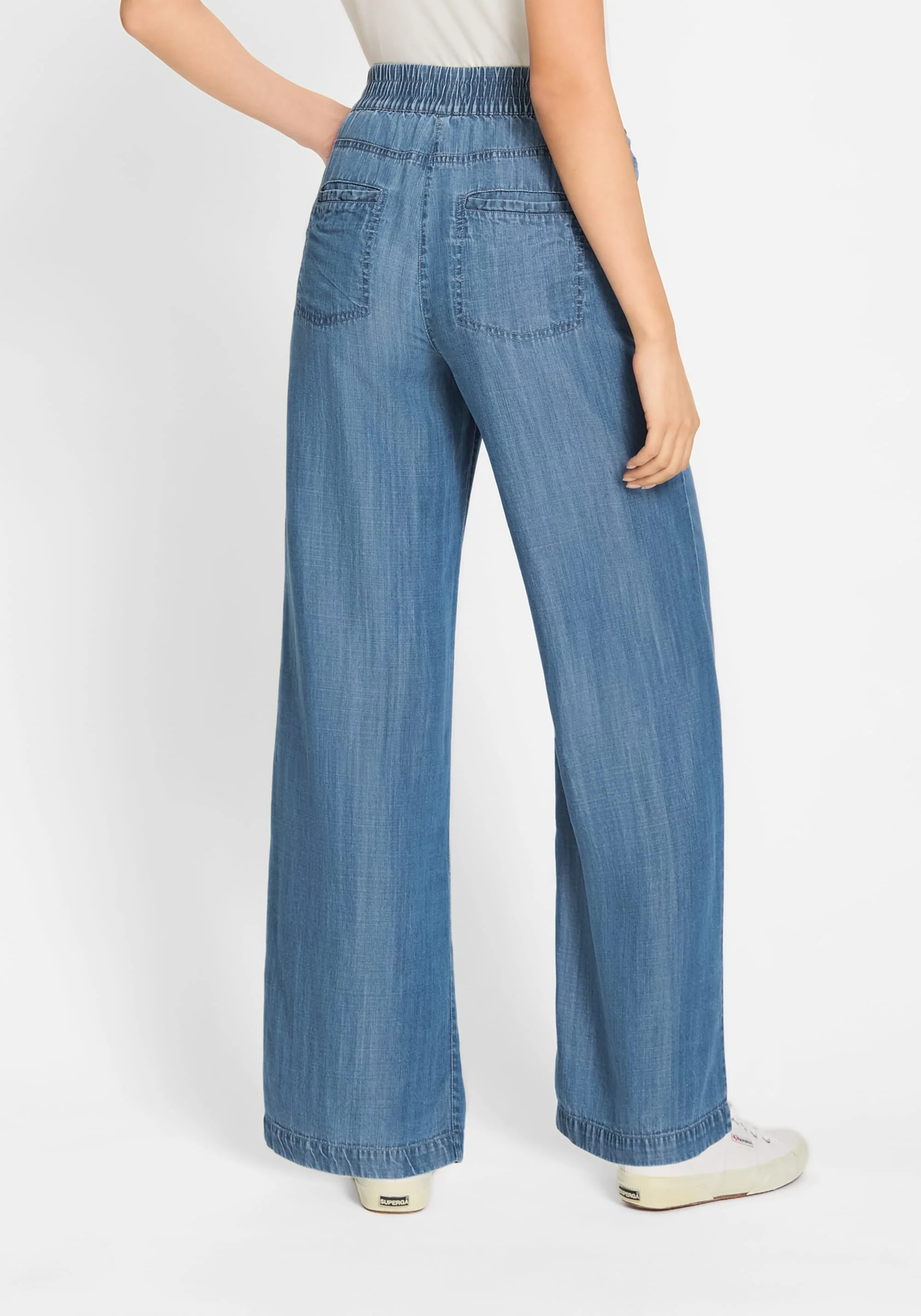 Anna Fit Wide Leg Denim Look Pant - Image 3