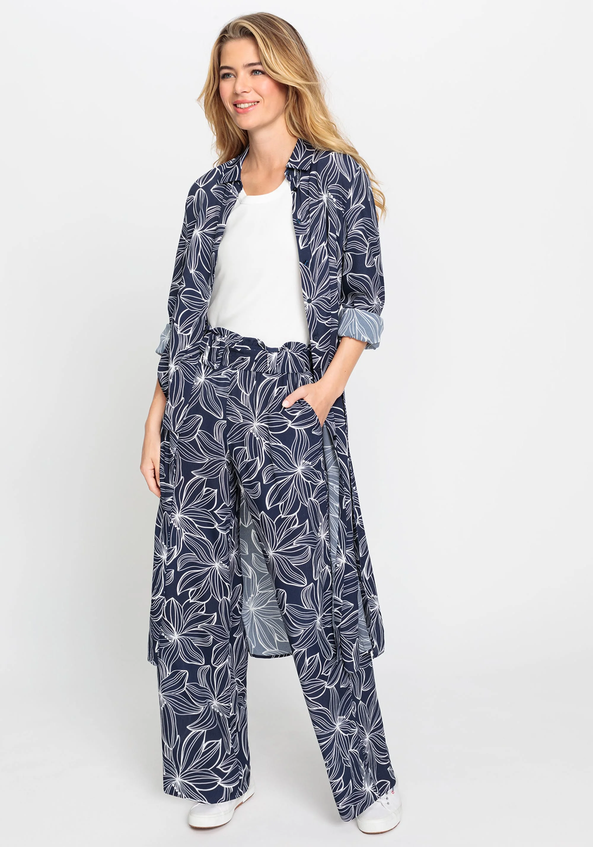 Anna Fit Wide Leg Floral Trouser - Image 2