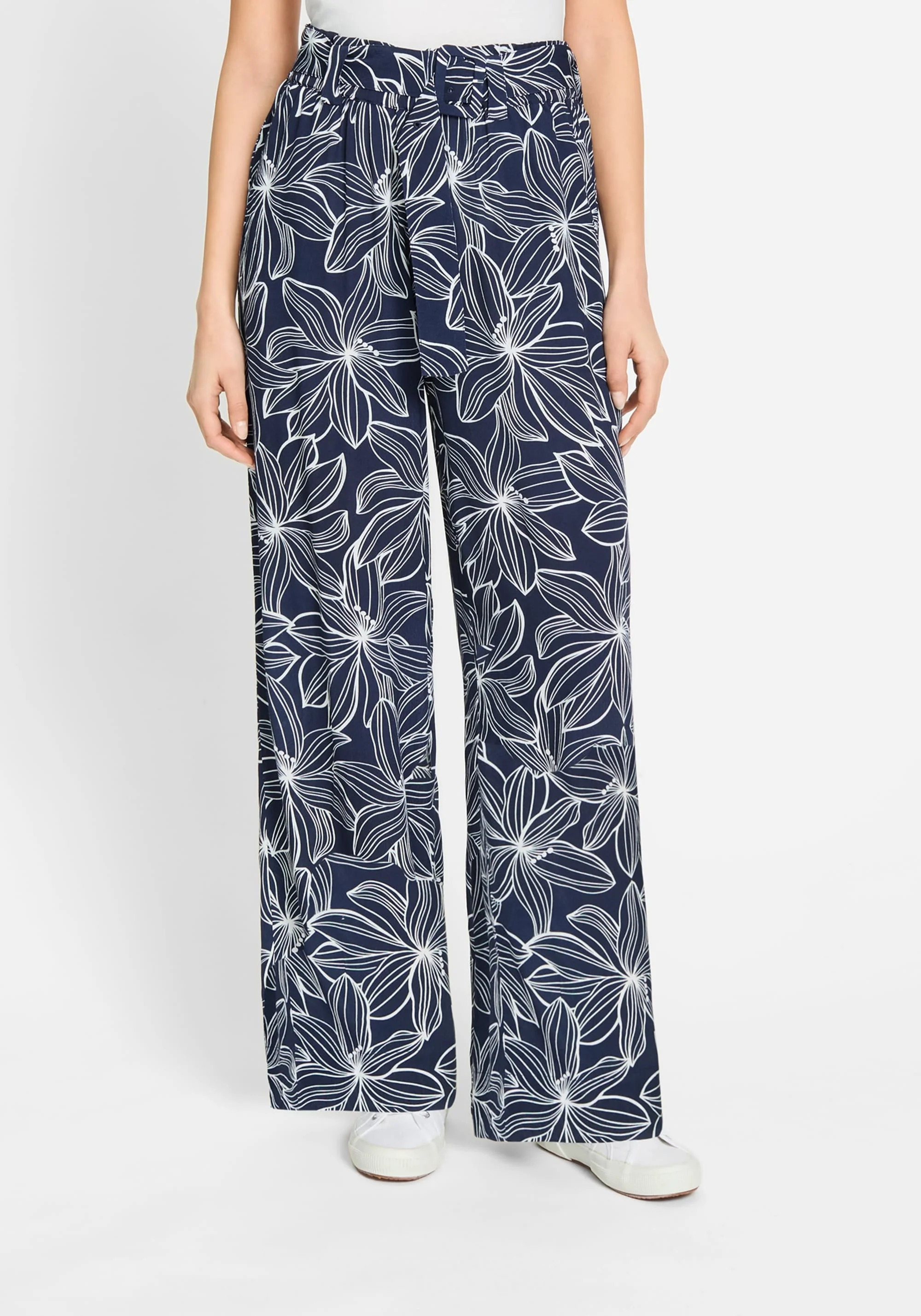 Anna Fit Wide Leg Floral Trouser - Image 3