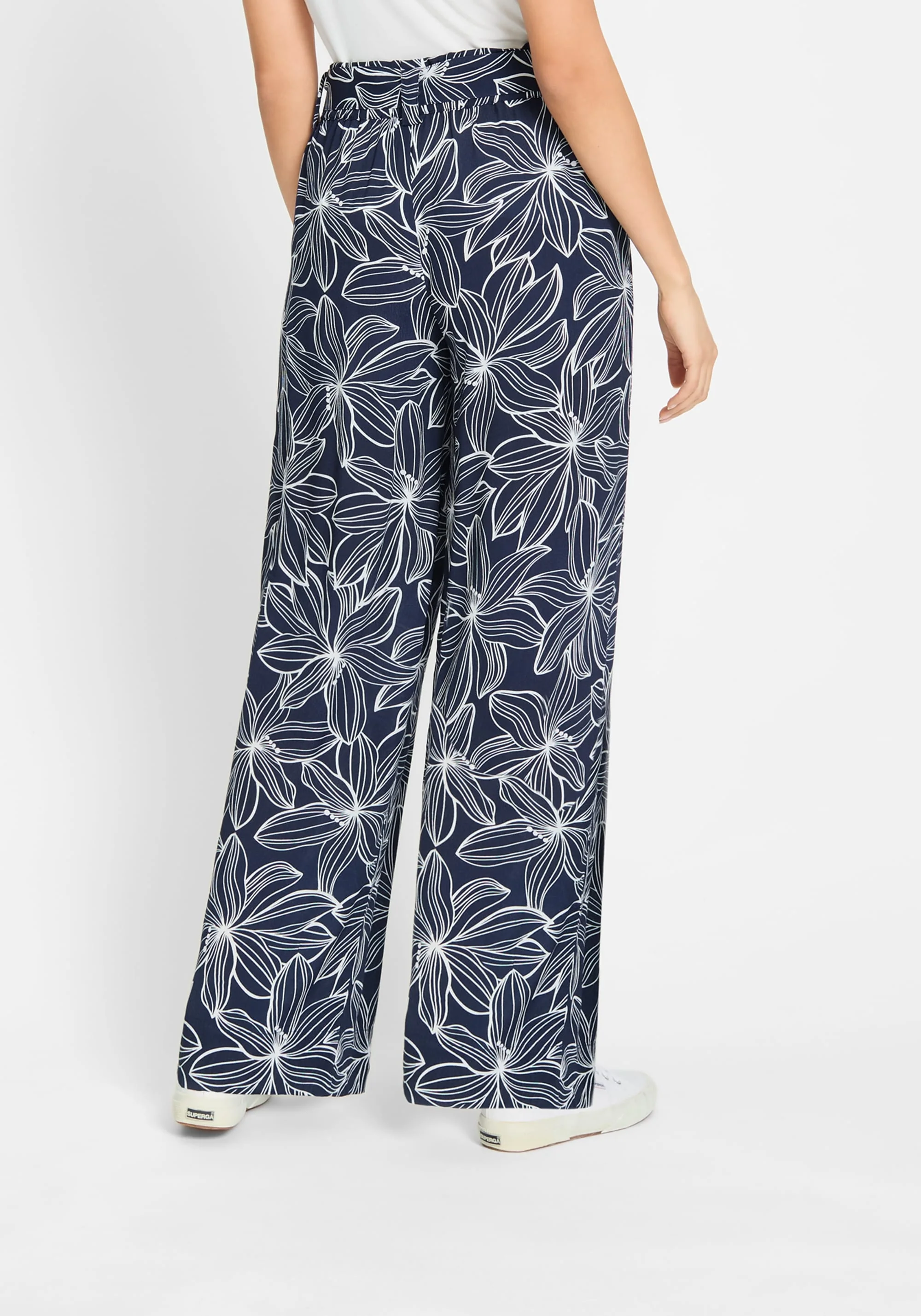 Anna Fit Wide Leg Floral Trouser - Image 4