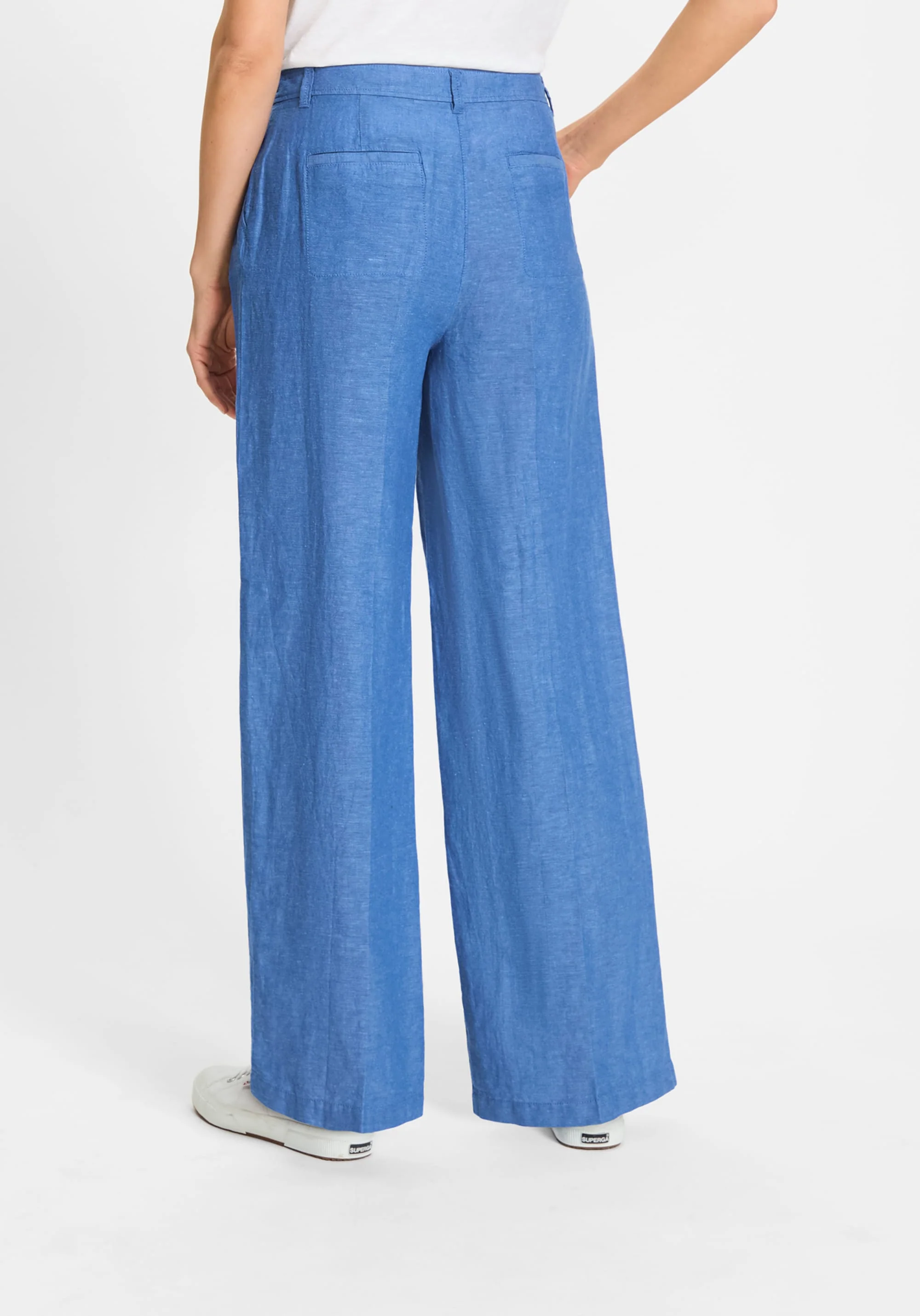 Anna Fit Wide Leg Pleated Trouser - Image 3