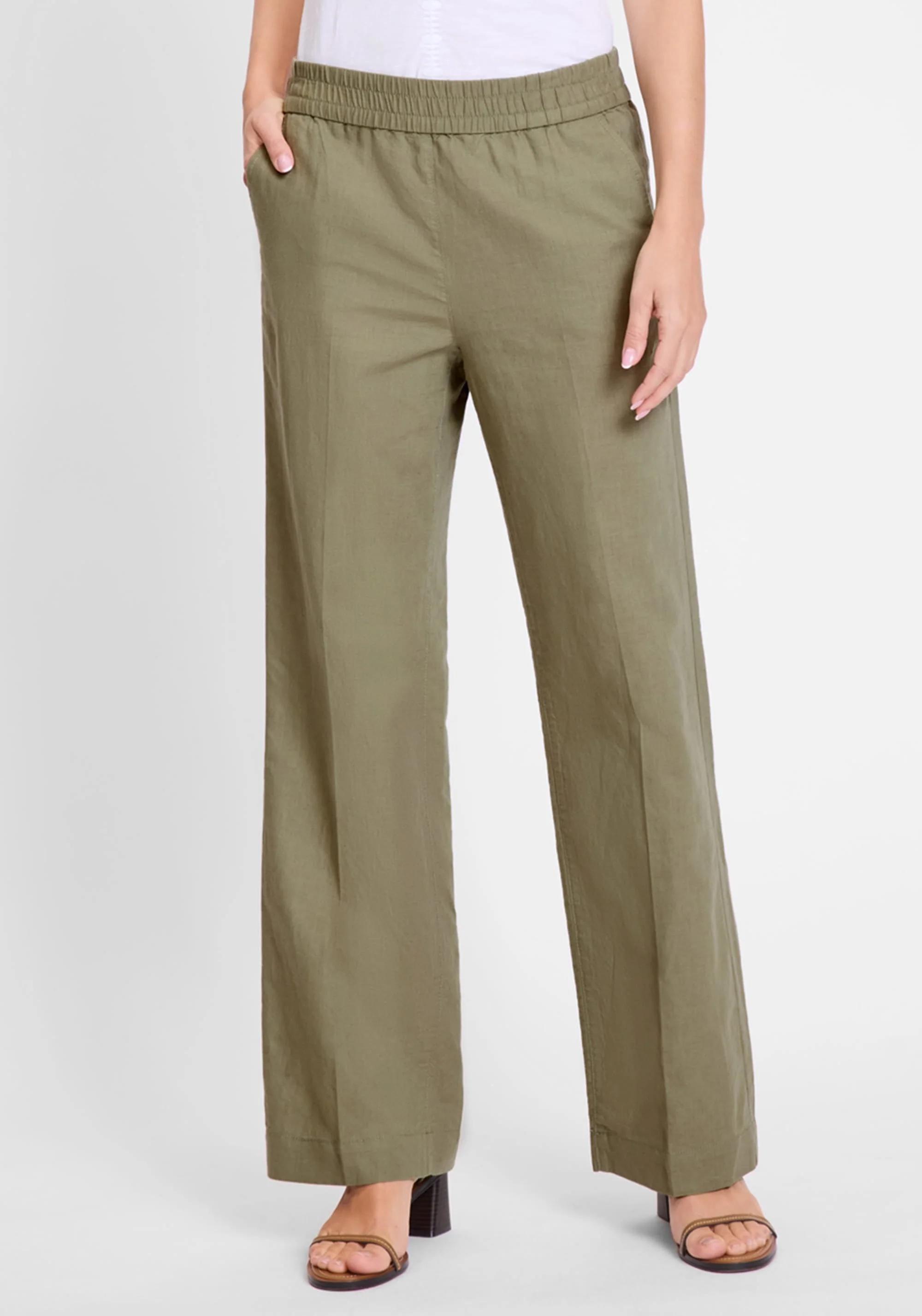 Anna Fit Wide Leg Pull-On Pants