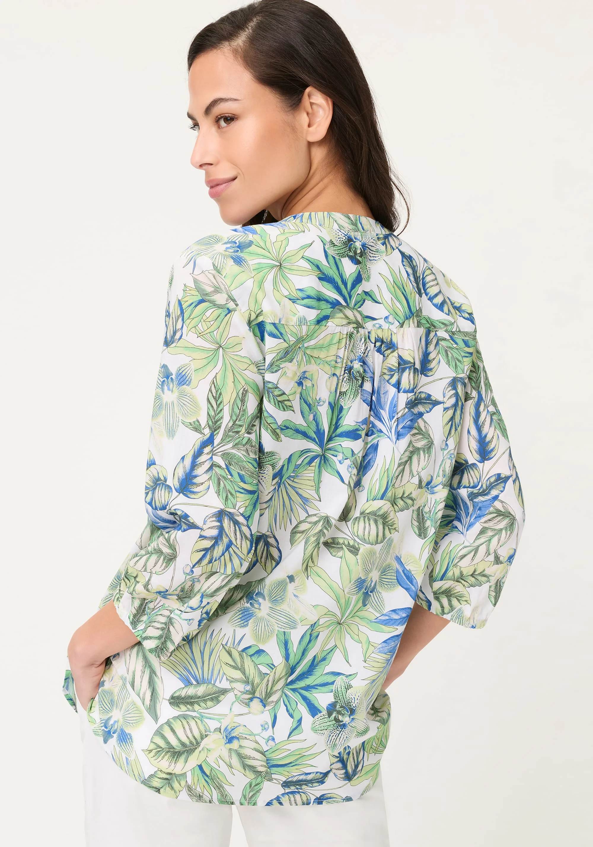 Botanical Print Tunic Shirt - Image 2