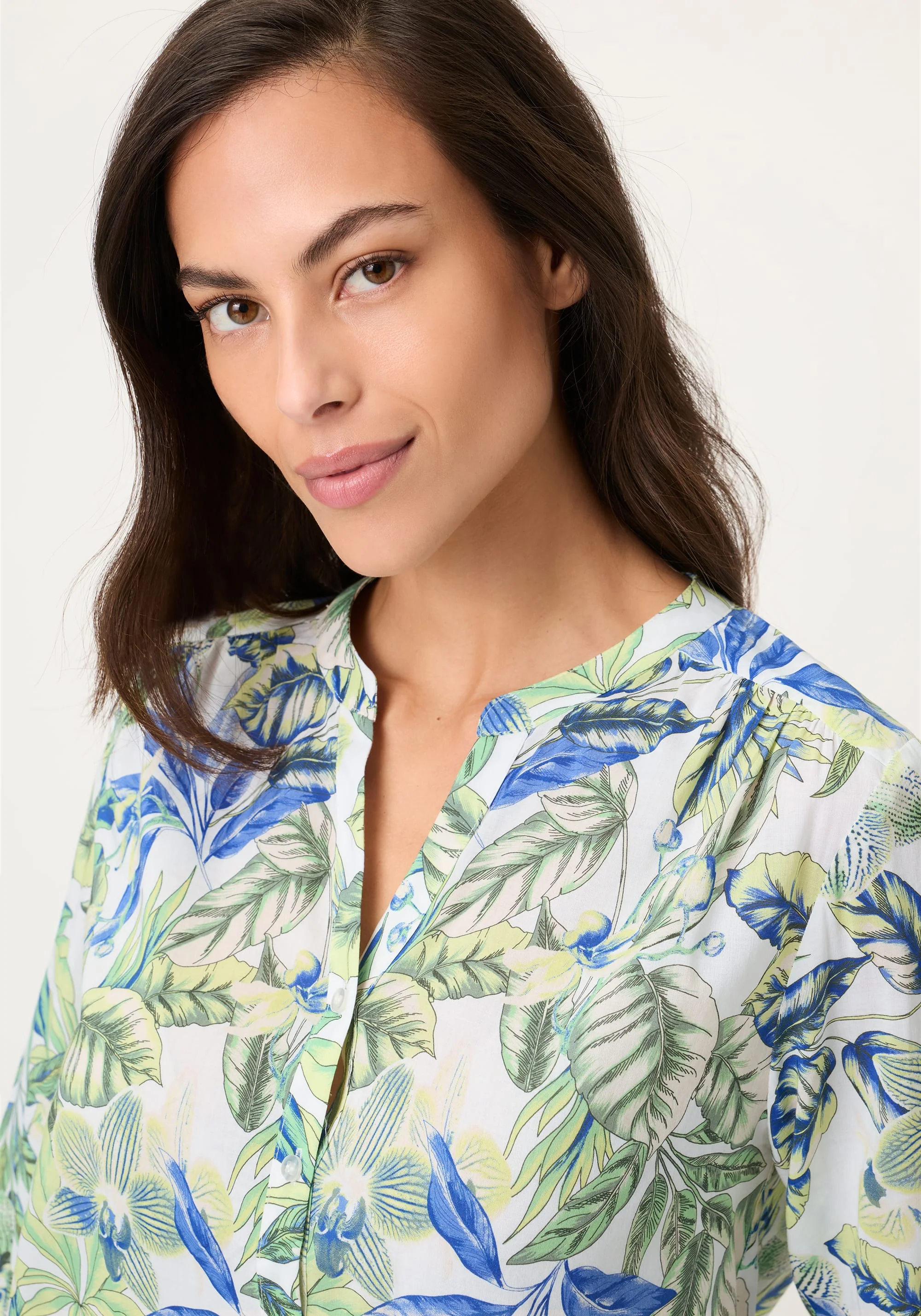 Botanical Print Tunic Shirt - Image 3