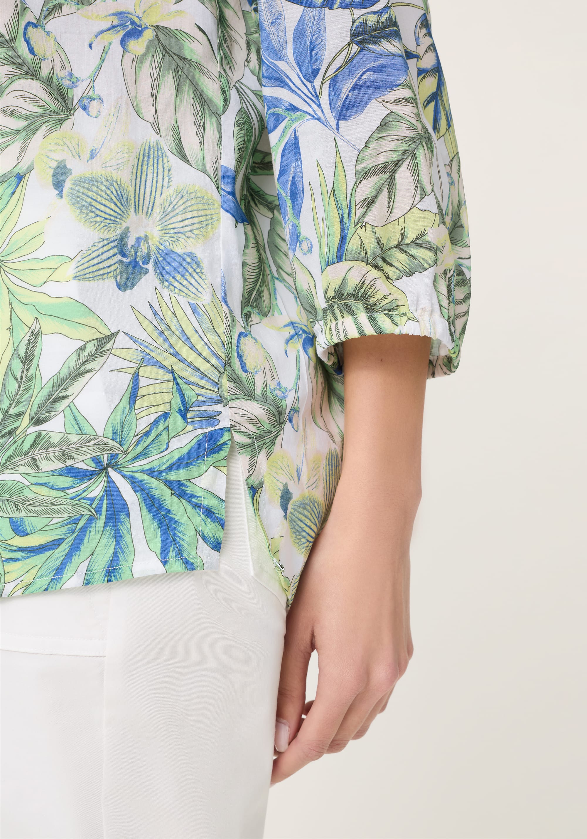 Botanical Print Tunic Shirt - Image 4