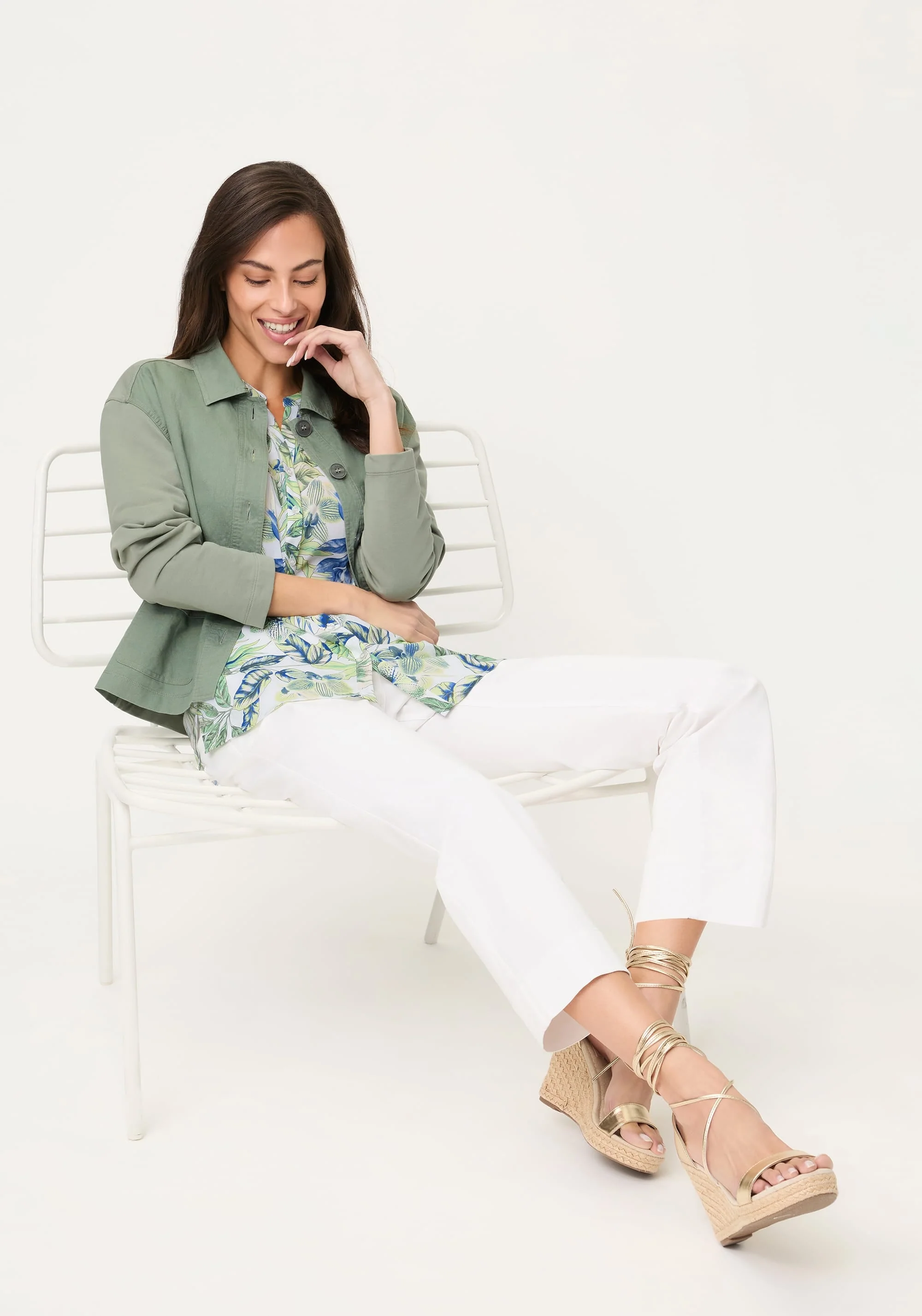 Botanical Print Tunic Shirt - Image 5