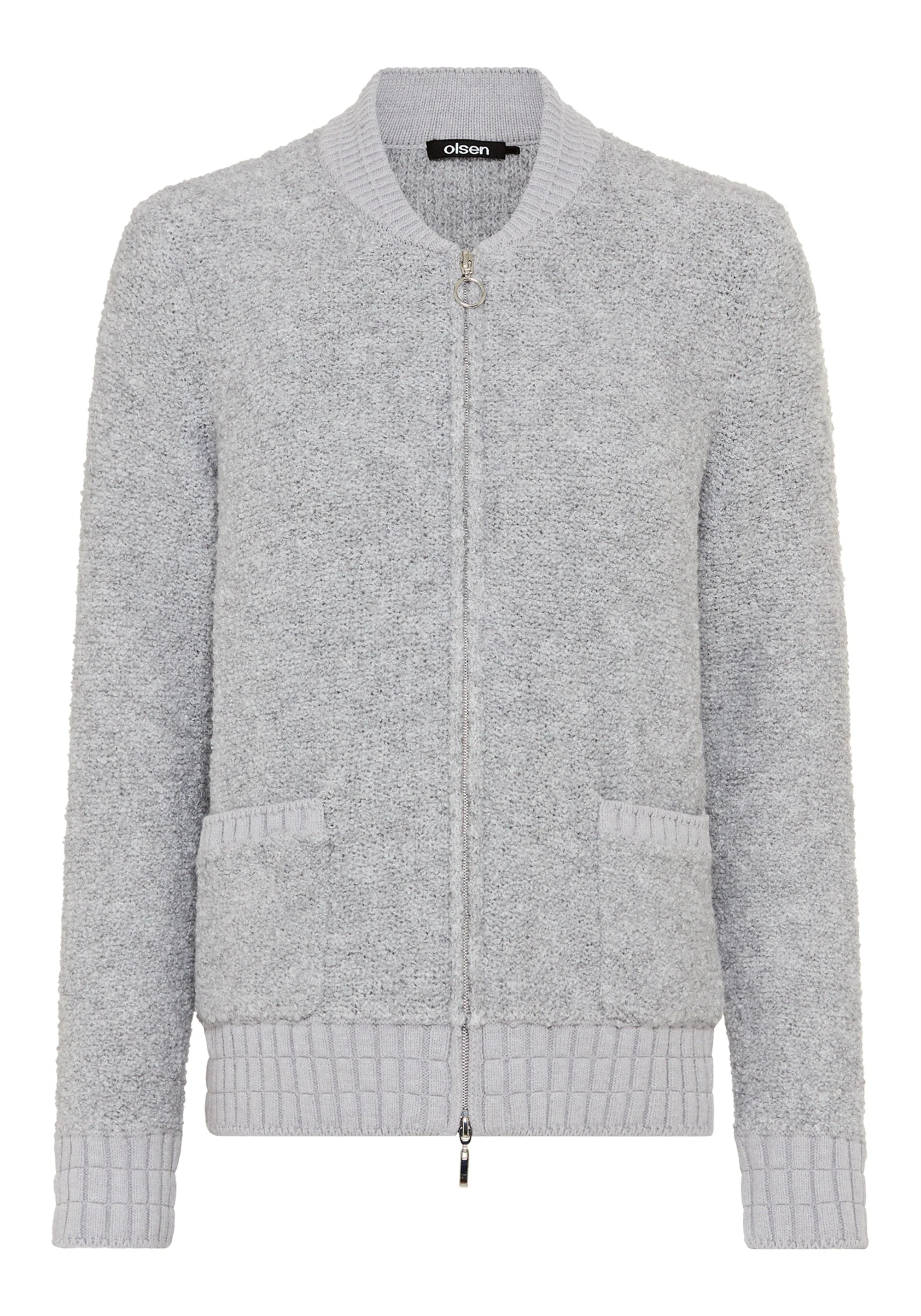 Bouclé Zip Front Cardigan - Image 4