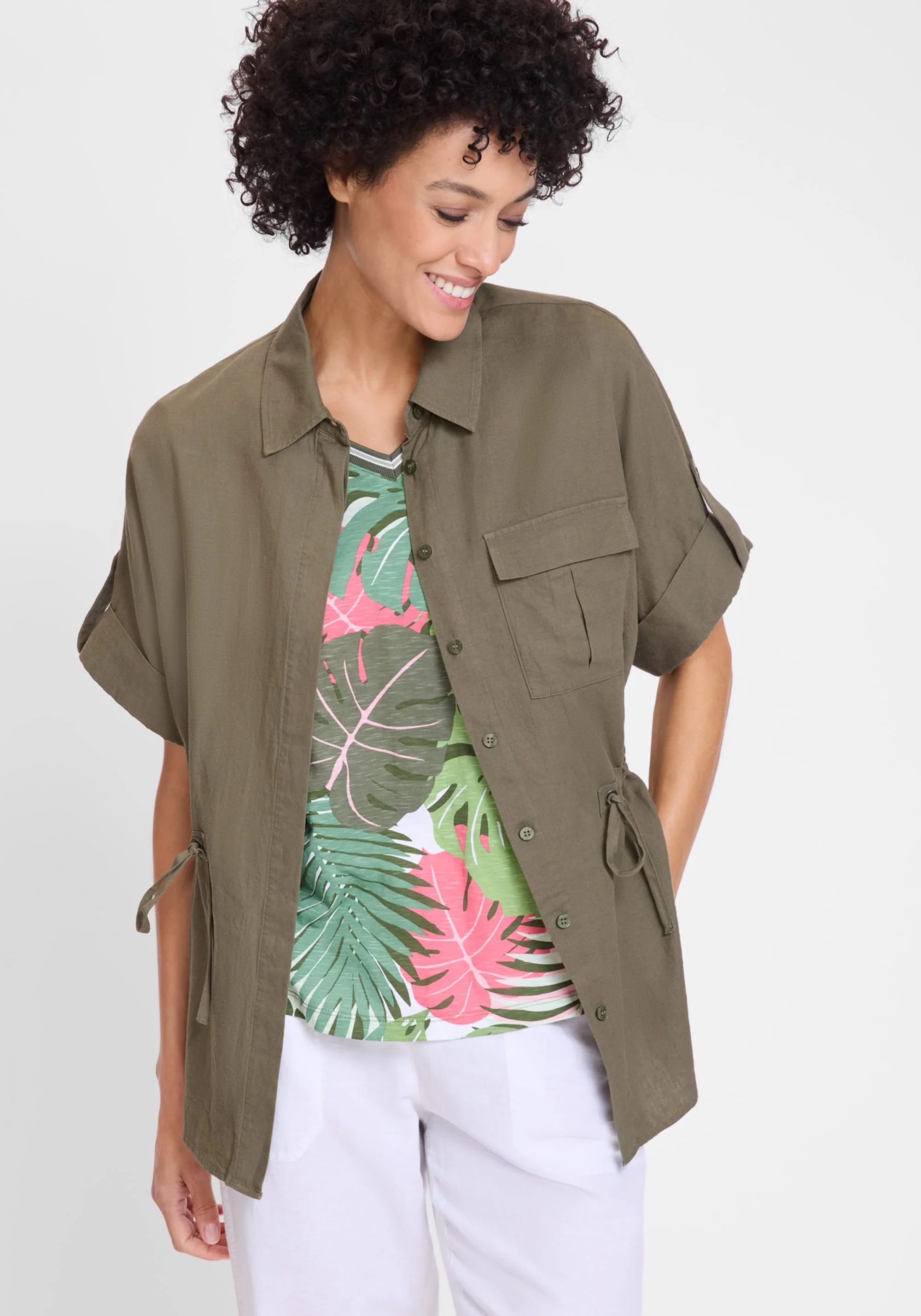 Camp Shirt Drawstring Waist - Image 2