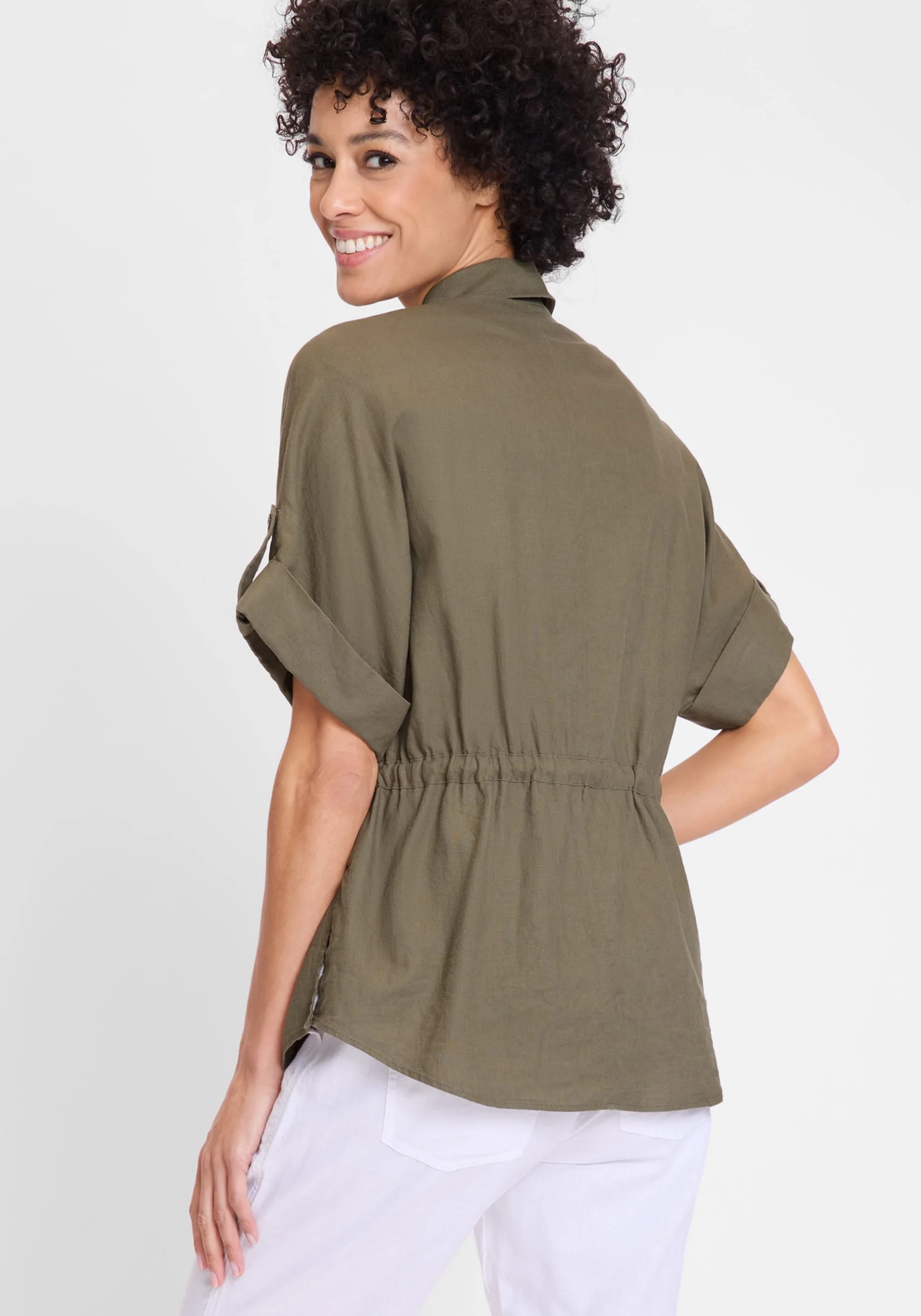 Camp Shirt Drawstring Waist - Image 3
