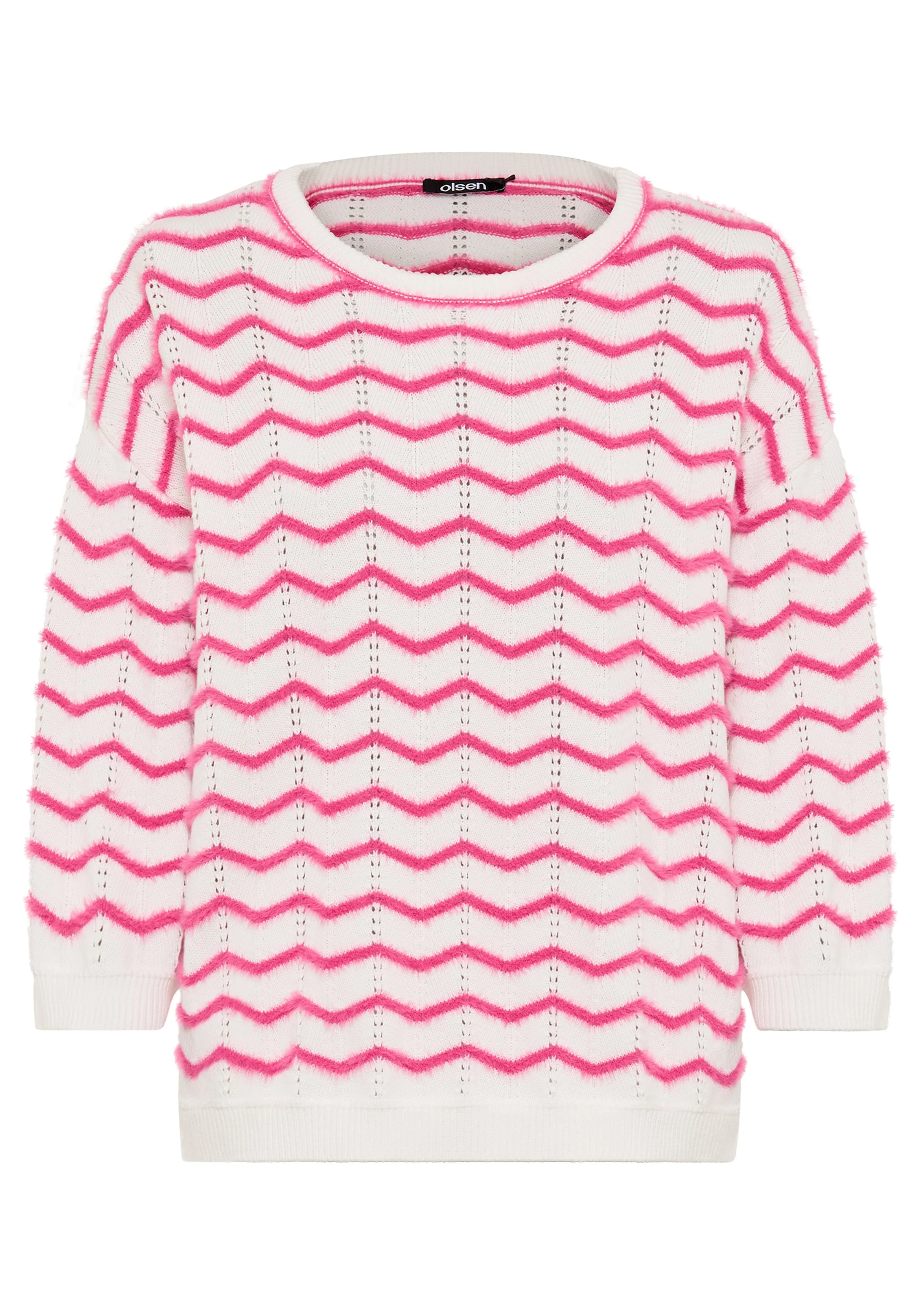 Chevron Eyelash Knit Sweater - Image 6