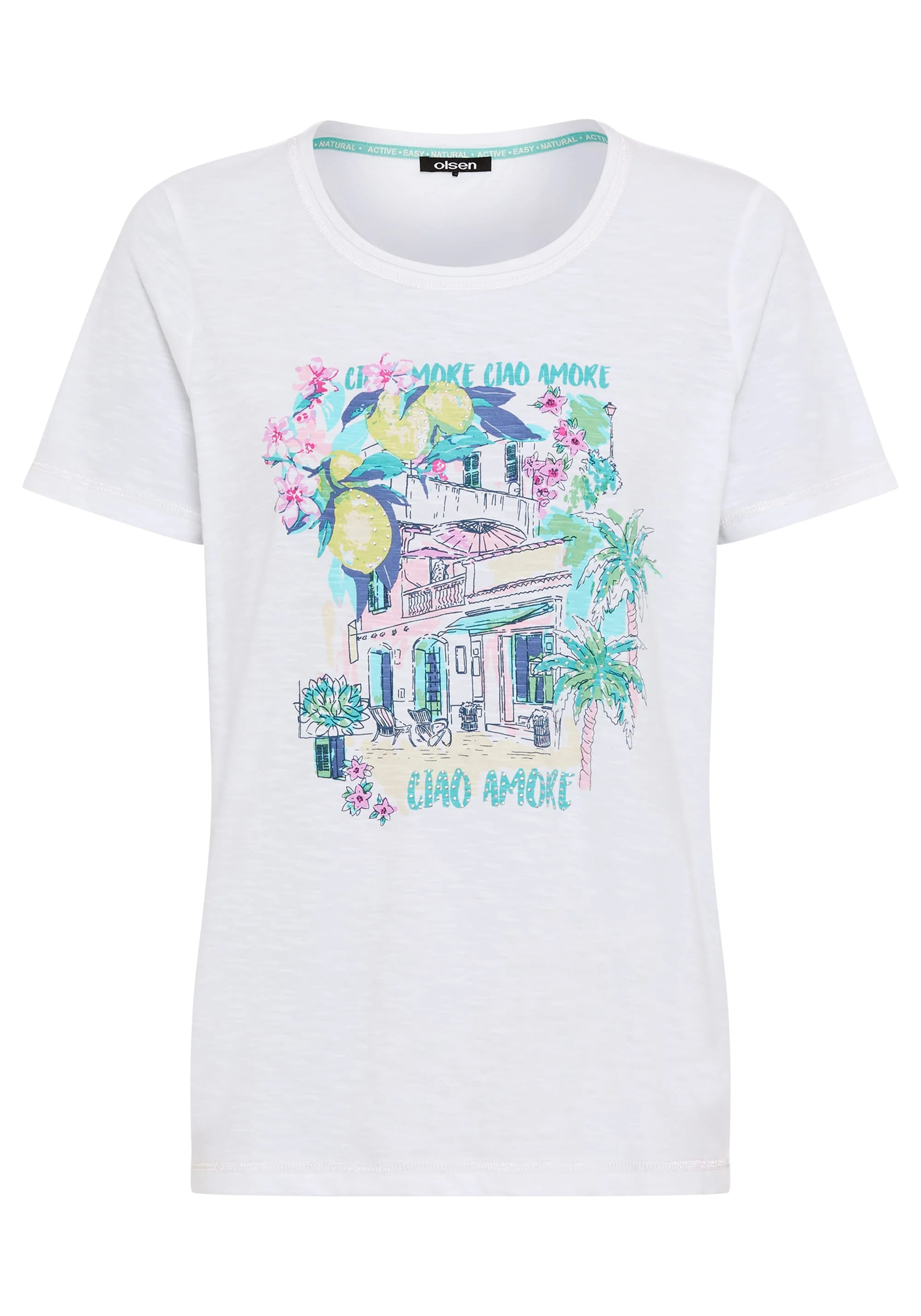Ciao Amore Placement Print T-Shirt - Image 5