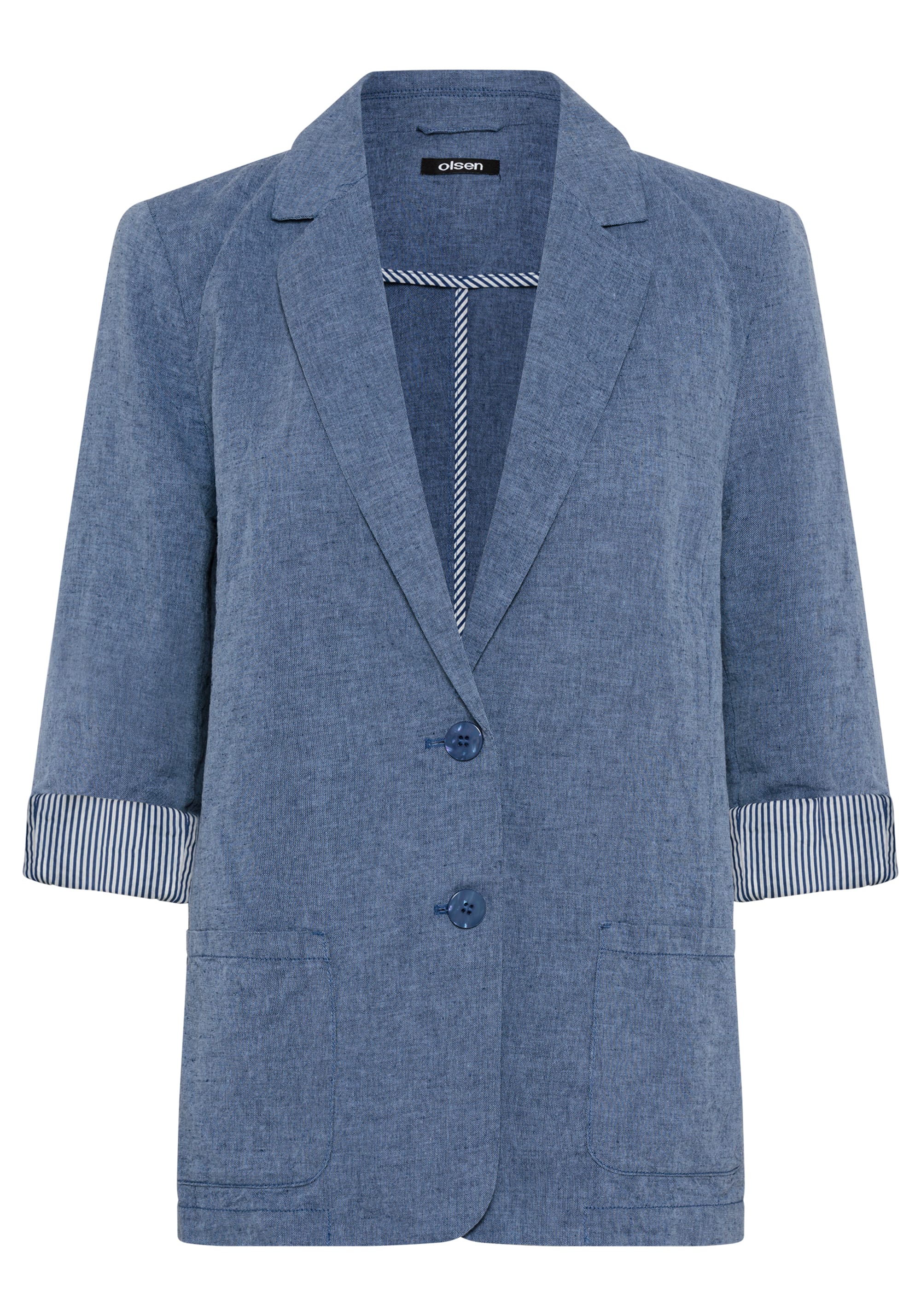 Classic Cotton Linen Blazer - Image 4