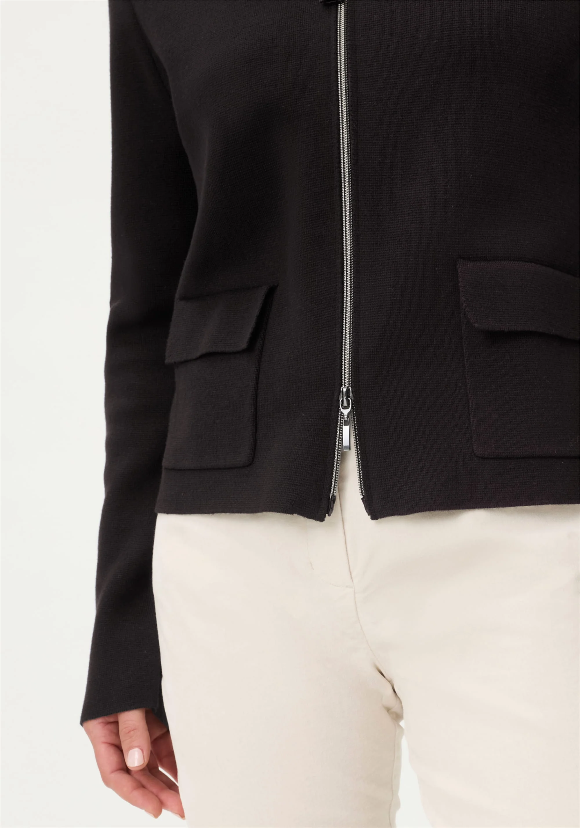 Collared Zip Front Cardigan - Image 4
