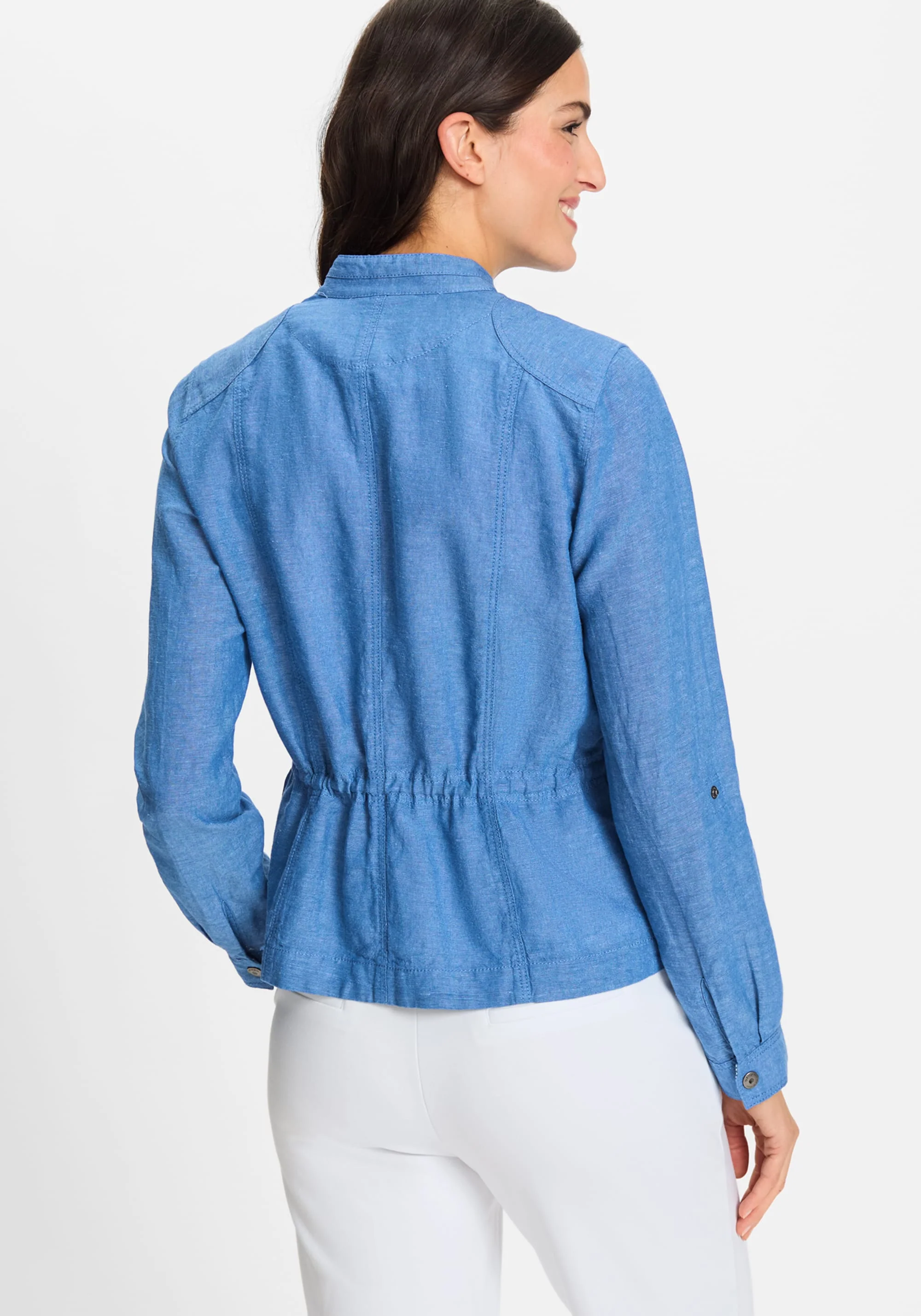 Collarless Safari Jacket - Image 3