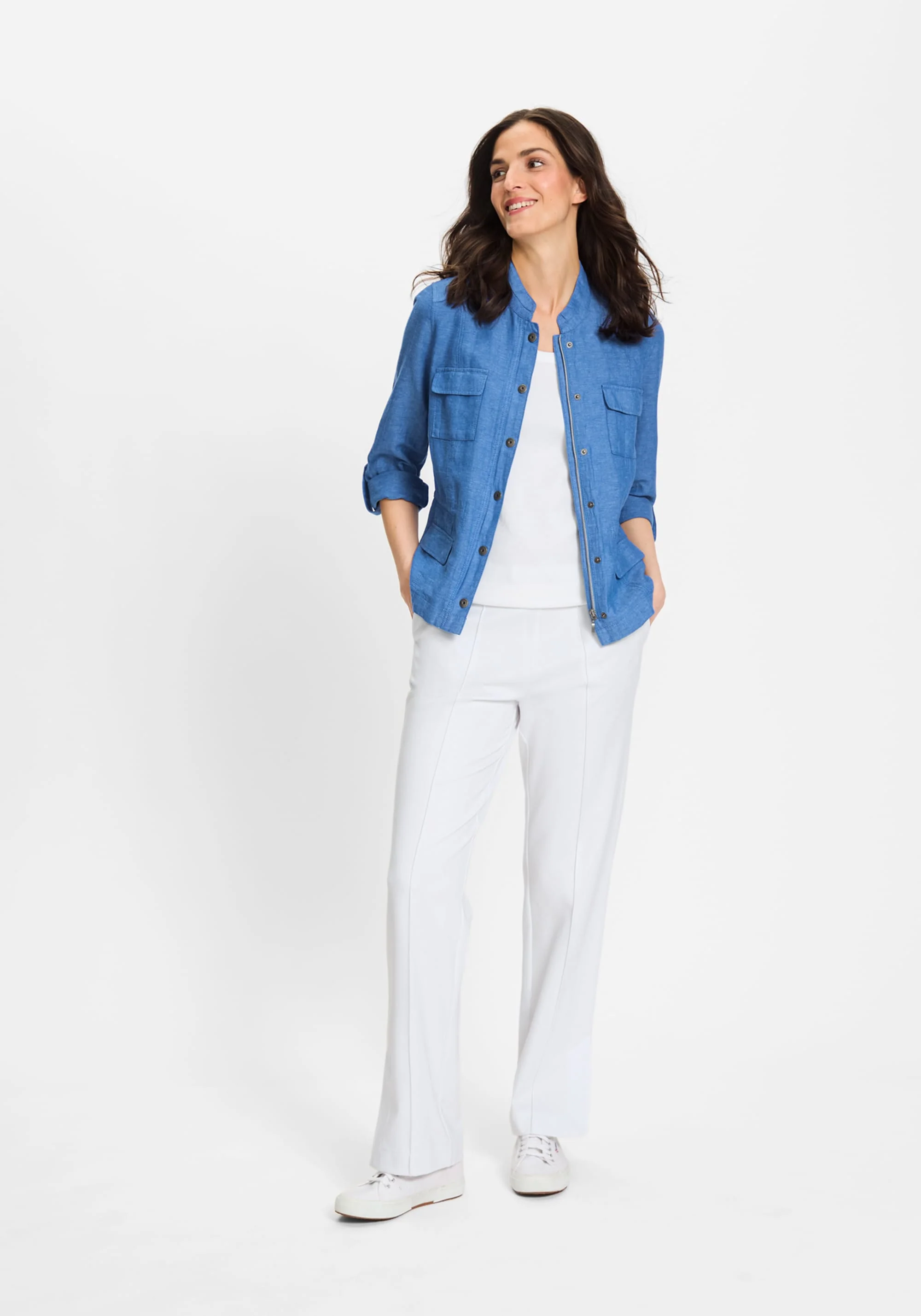 Collarless Safari Jacket - Image 4