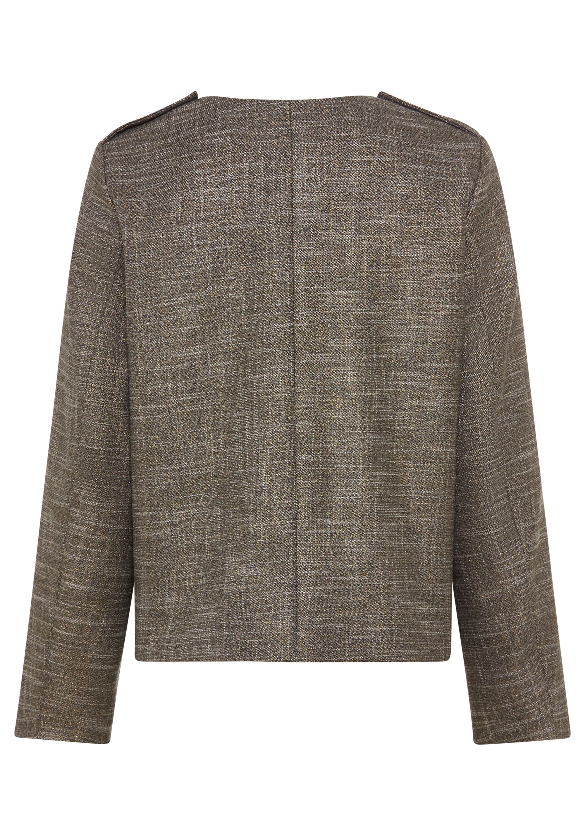 Collarless Sparkle Jacket with Gold Buttons - Image 6