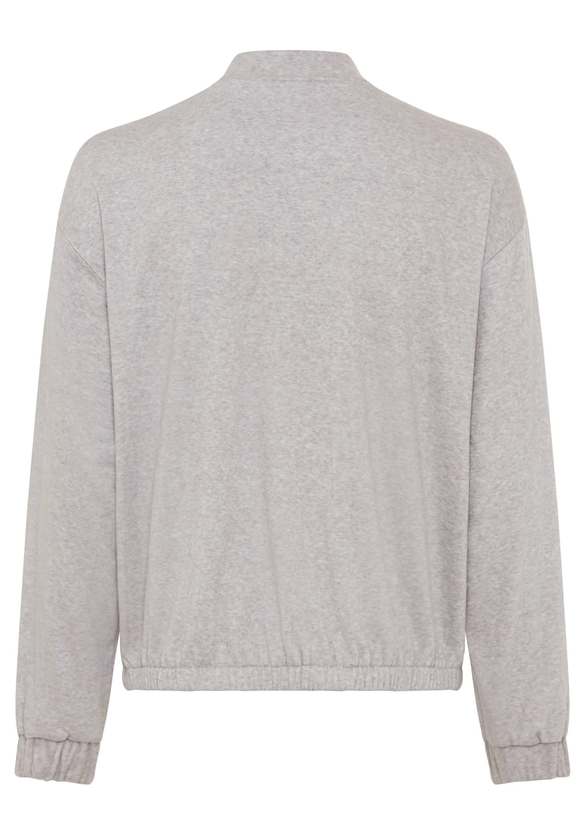 Collarless Zip Front Jersey Jacket - Image 6