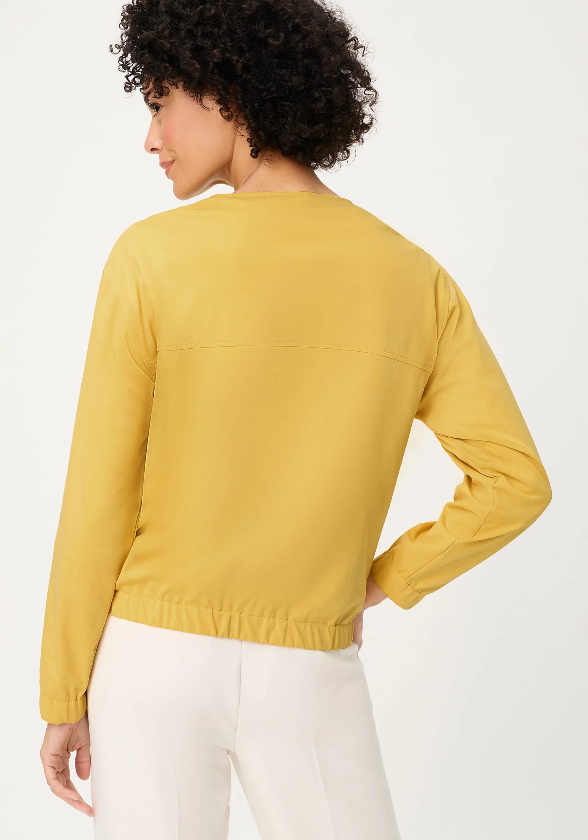 Collarless Zip Jacket - Image 2