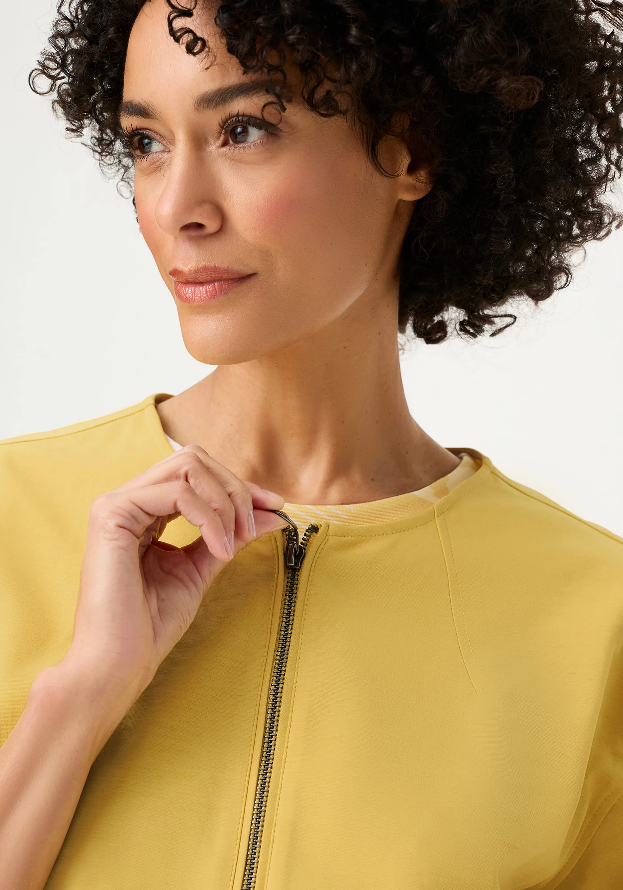 Collarless Zip Jacket - Image 3