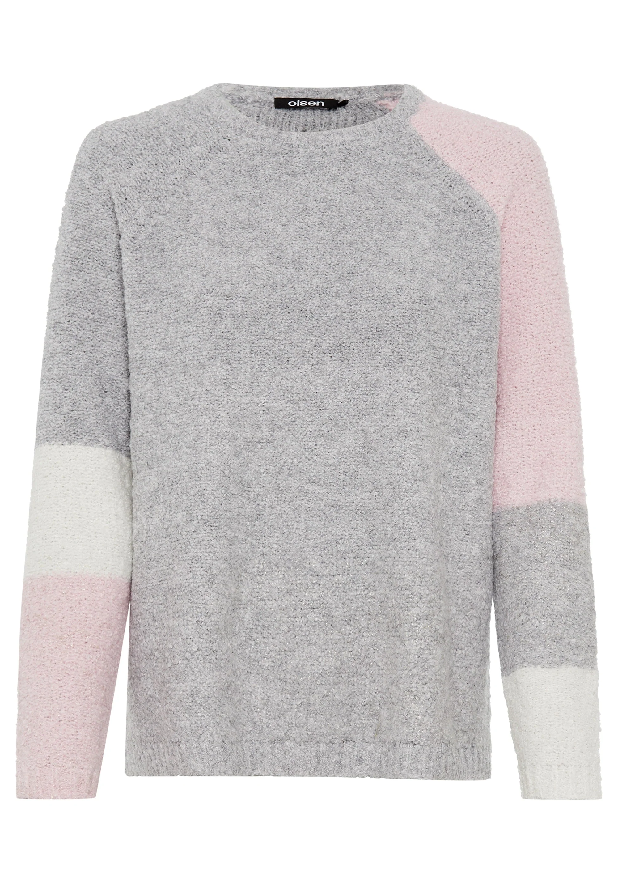 Colour Block Bouclé Sweater - Image 4