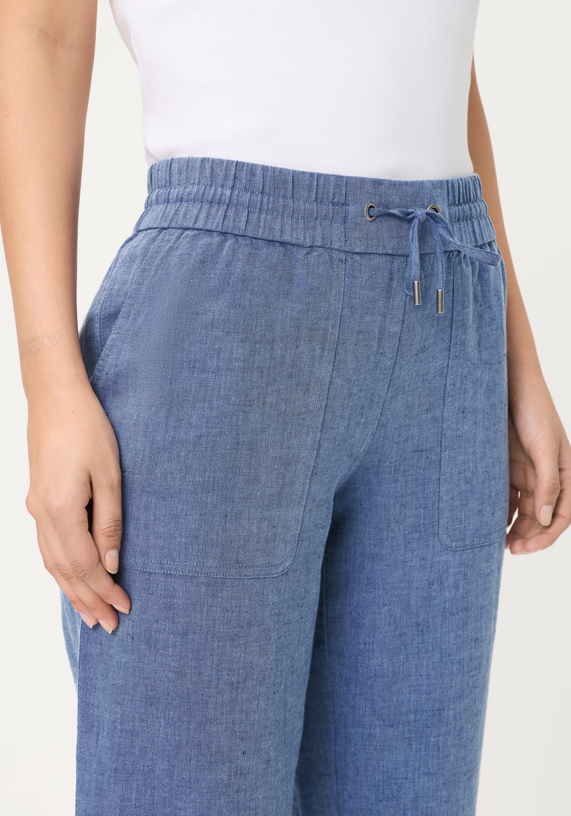Cotton-Linen Blend Cropped Pant - Image 4