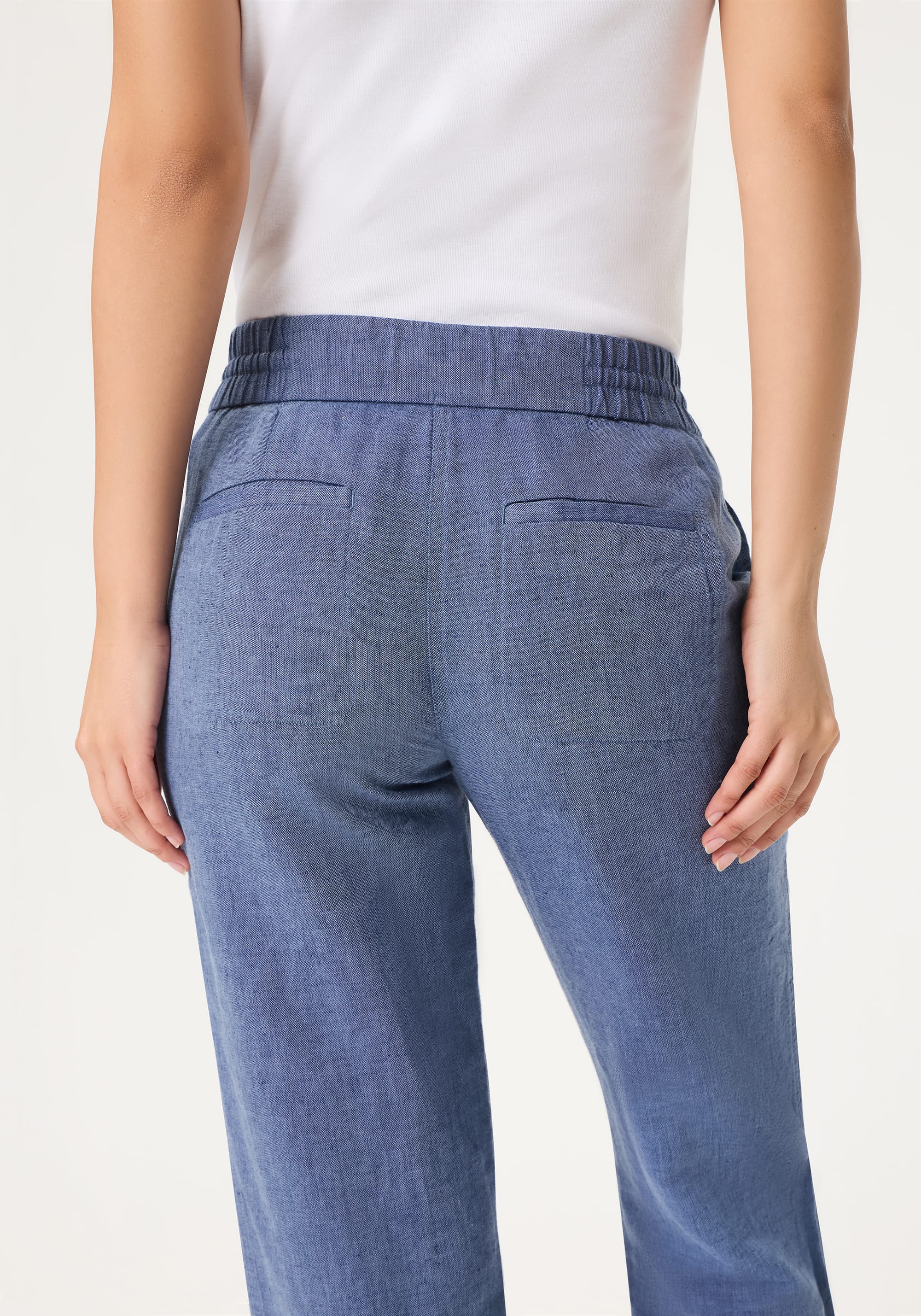 Cotton-Linen Blend Cropped Pant - Image 5