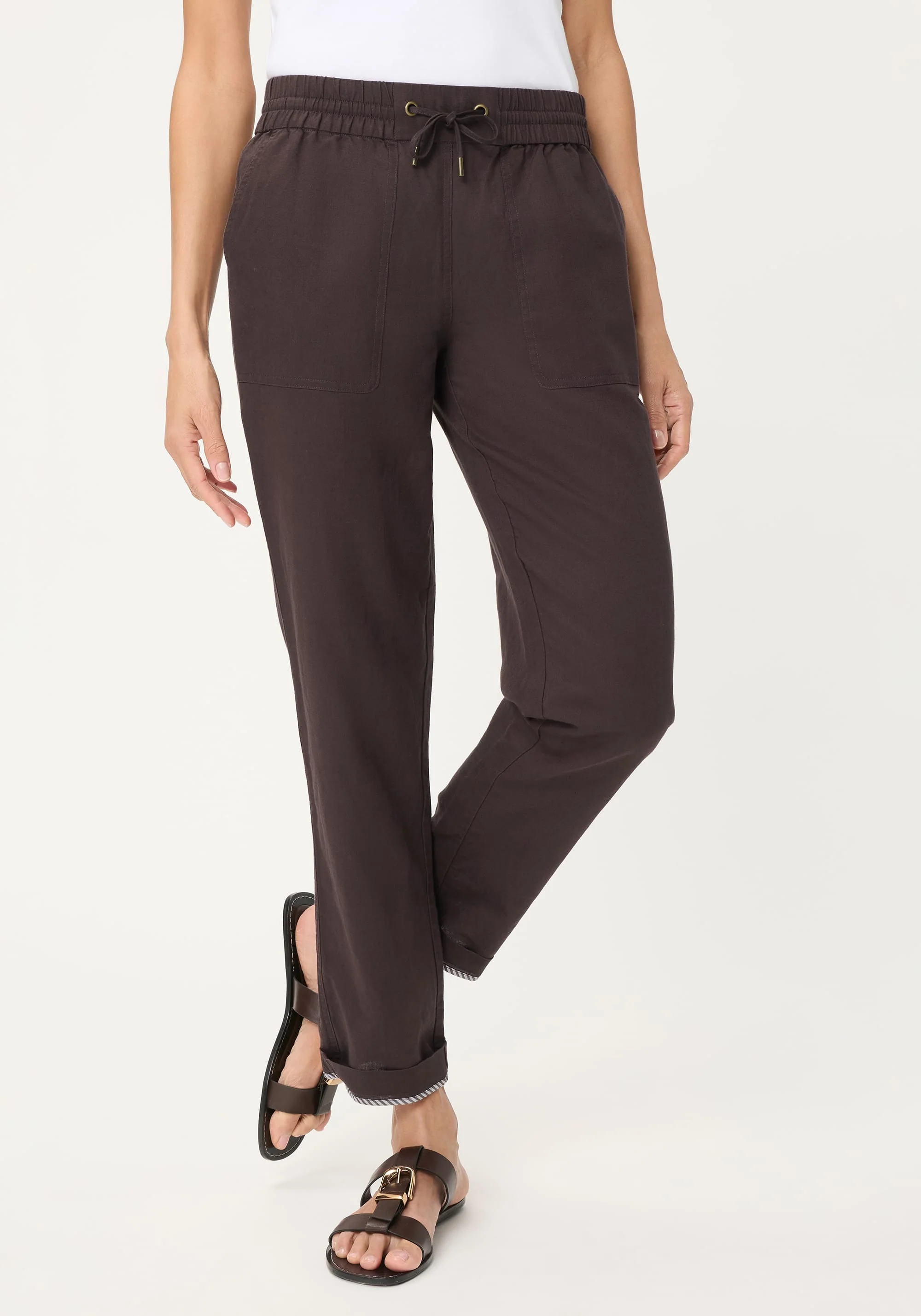Cotton-Linen Blend Cropped Pant - Image 2