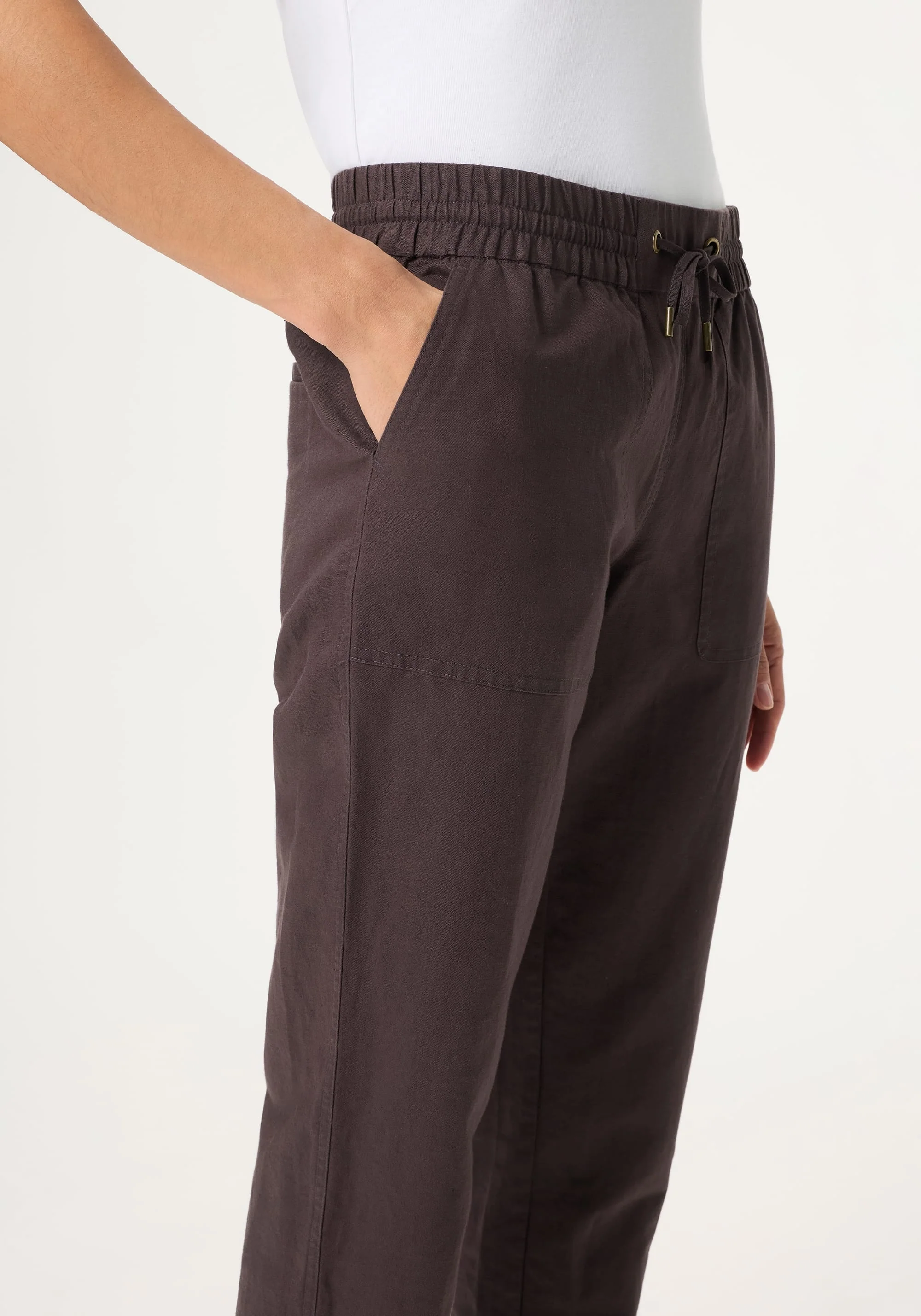 Cotton-Linen Blend Cropped Pant - Image 4