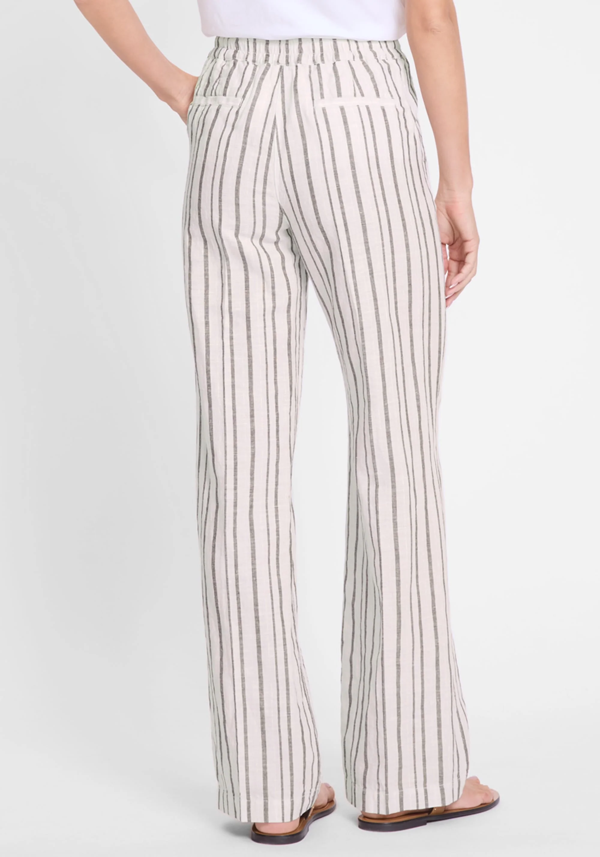 Cotton Linen Striped Pant - Image 3