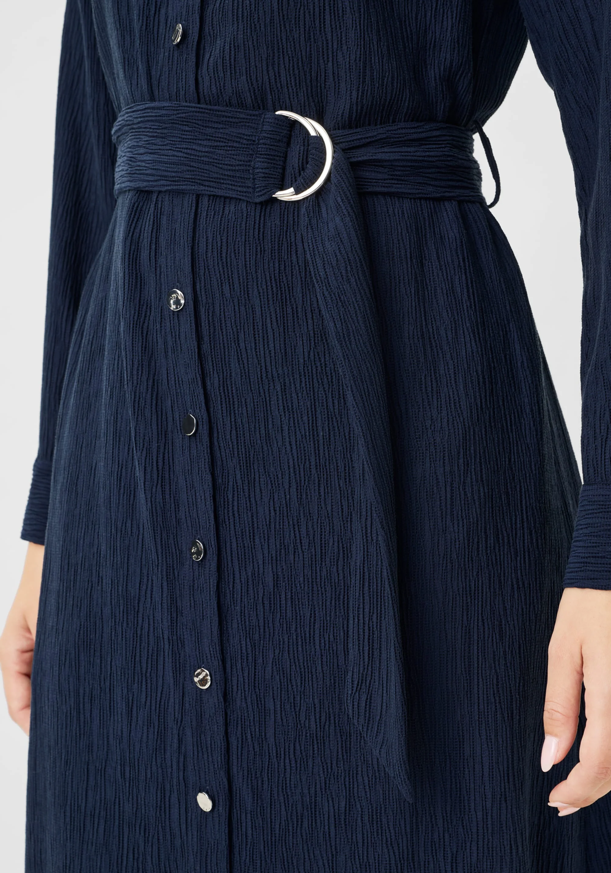 Crinkle A-Line Shirt Dress - Image 4