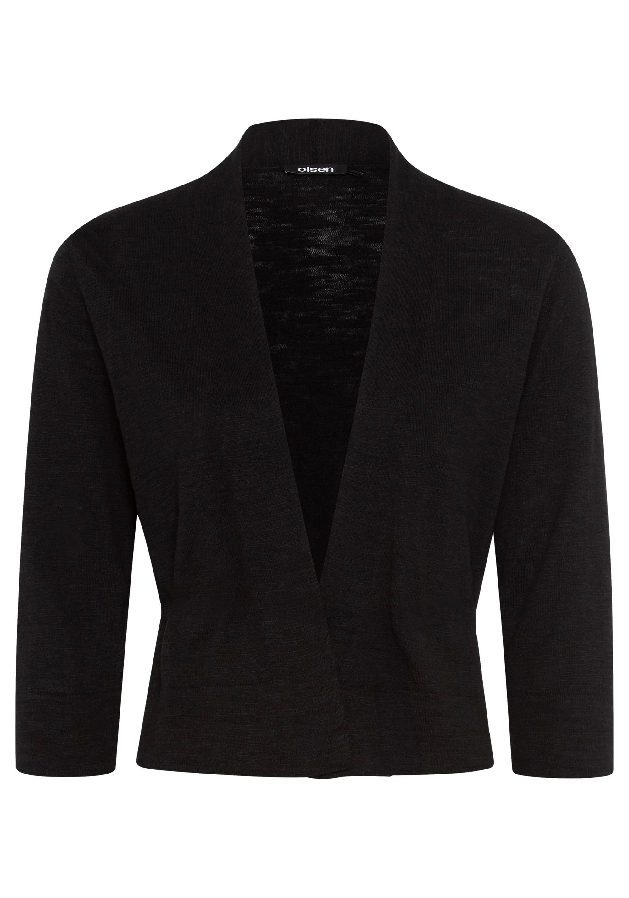 Cropped Cardigan with Waist Tie - Image 3