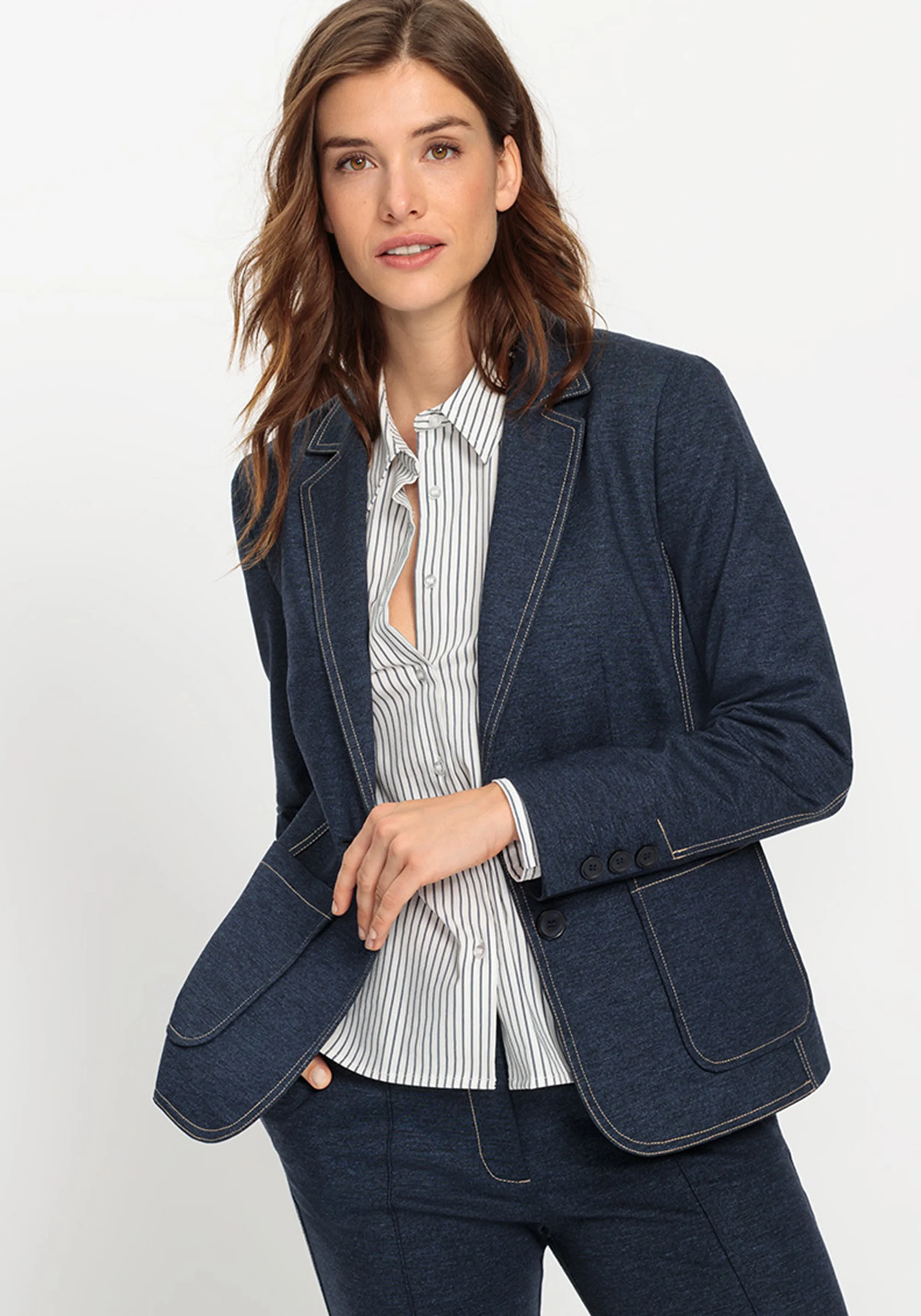 Denim Look Jersey Blazer
